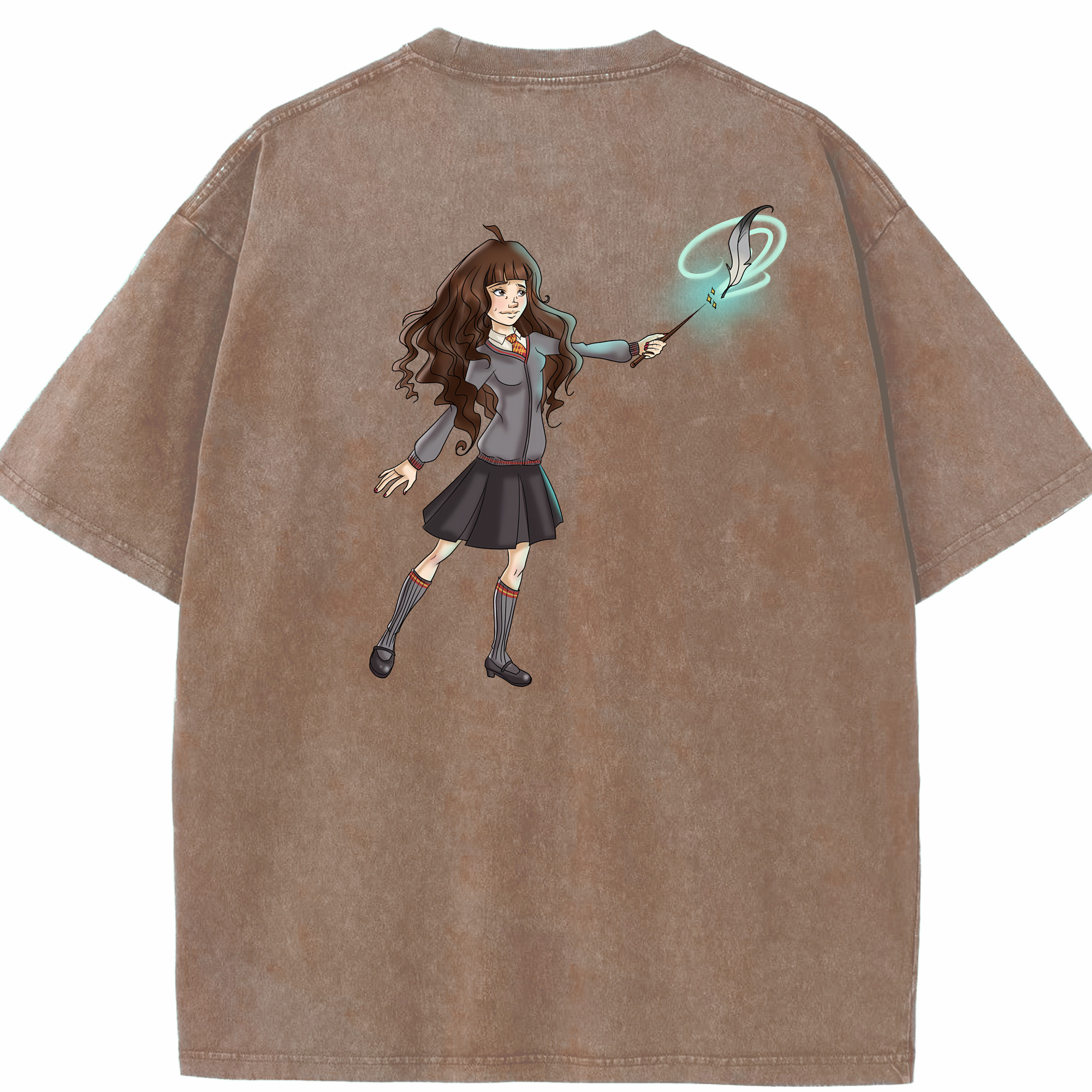 （画像用） Harry Potter ハリー・ポッターシリーズ 綿100% ヴィンテージ風 半袖Tシャツ（背面プリント）