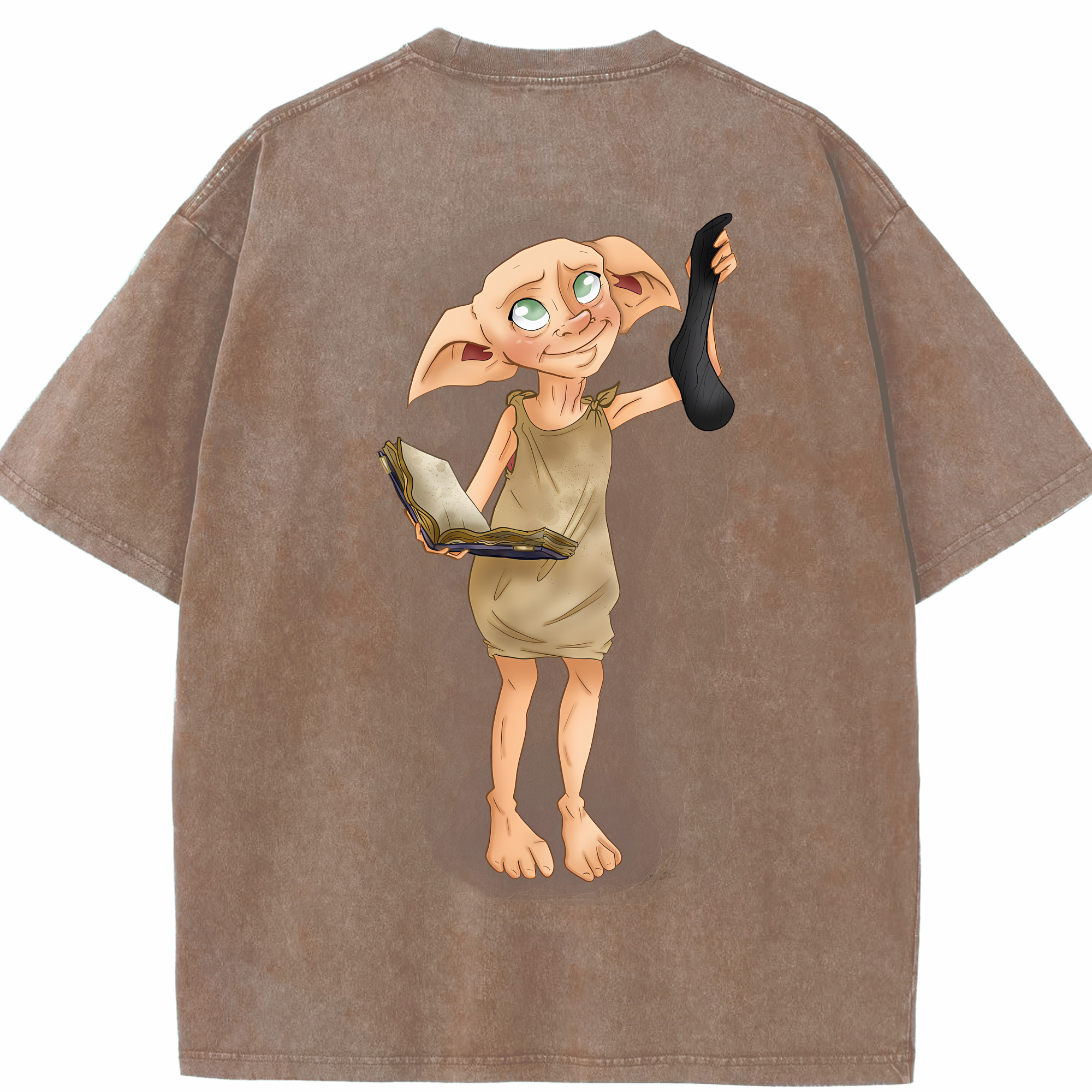 （画像用） Harry Potter ハリー・ポッターシリーズ 綿100% ヴィンテージ風 半袖Tシャツ（背面プリント）