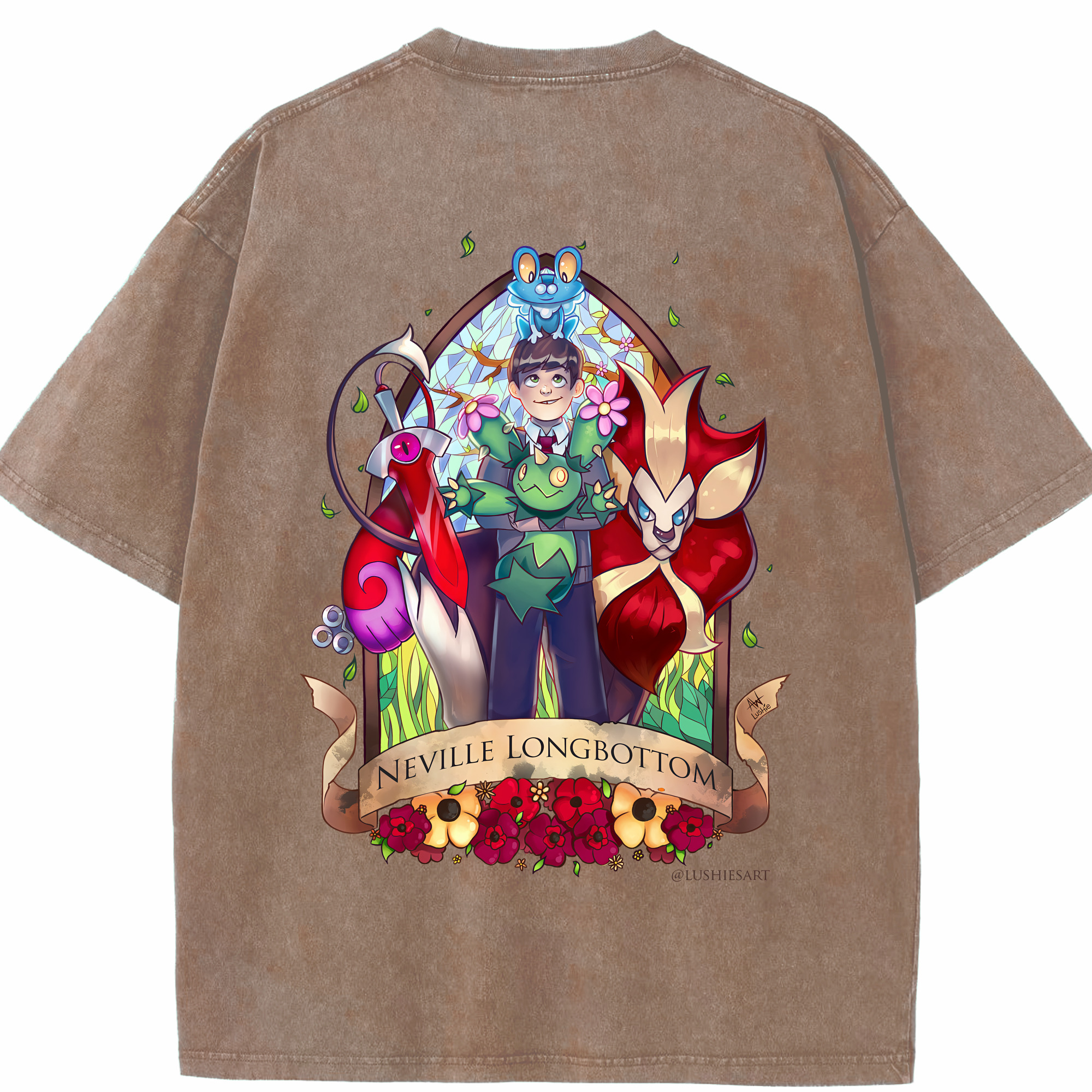 （画像用） Harry Potter ハリー・ポッターシリーズ 綿100% ヴィンテージ風 半袖Tシャツ（背面プリント）