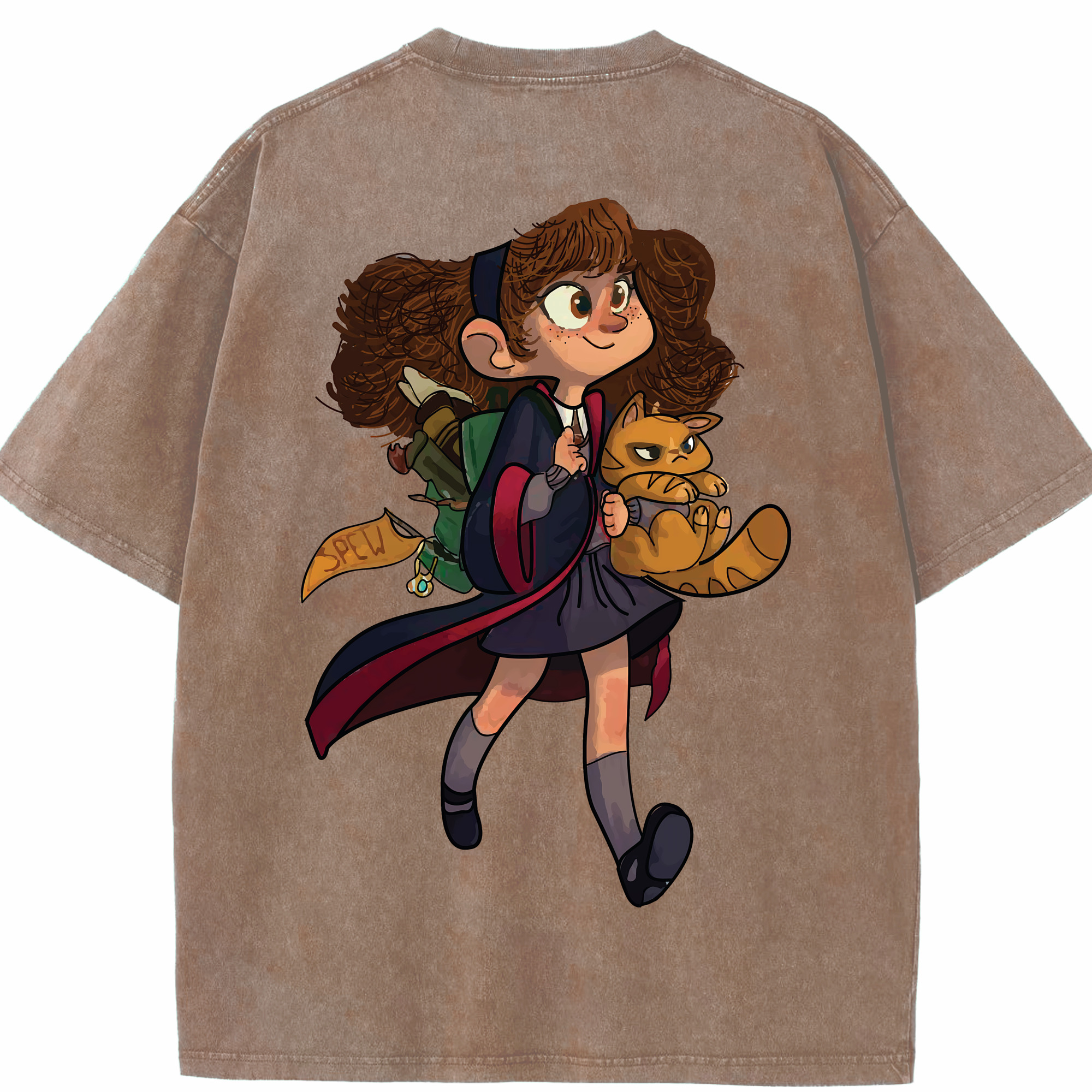 （画像用） Harry Potter ハリー・ポッターシリーズ 綿100% ヴィンテージ風 半袖Tシャツ（背面プリント）