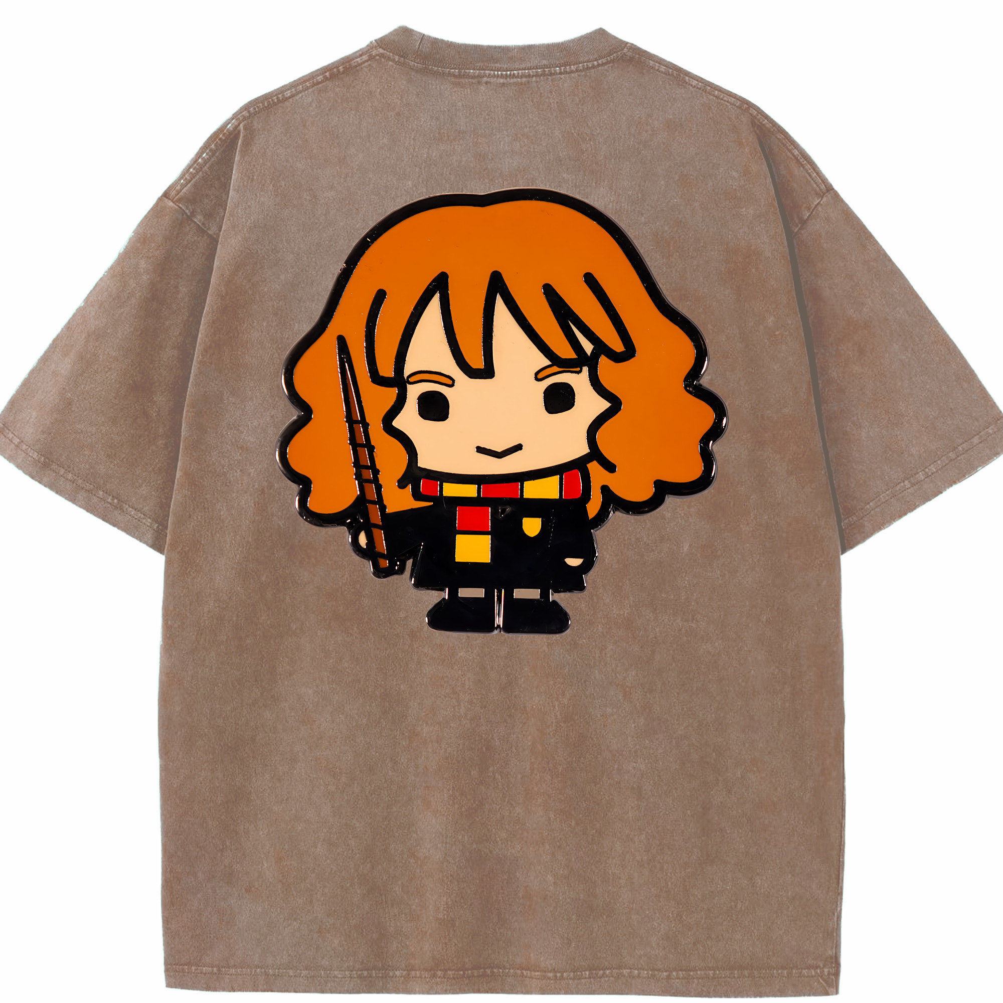 （画像用） Harry Potter ハリー・ポッターシリーズ 綿100% ヴィンテージ風 半袖Tシャツ（背面プリント）