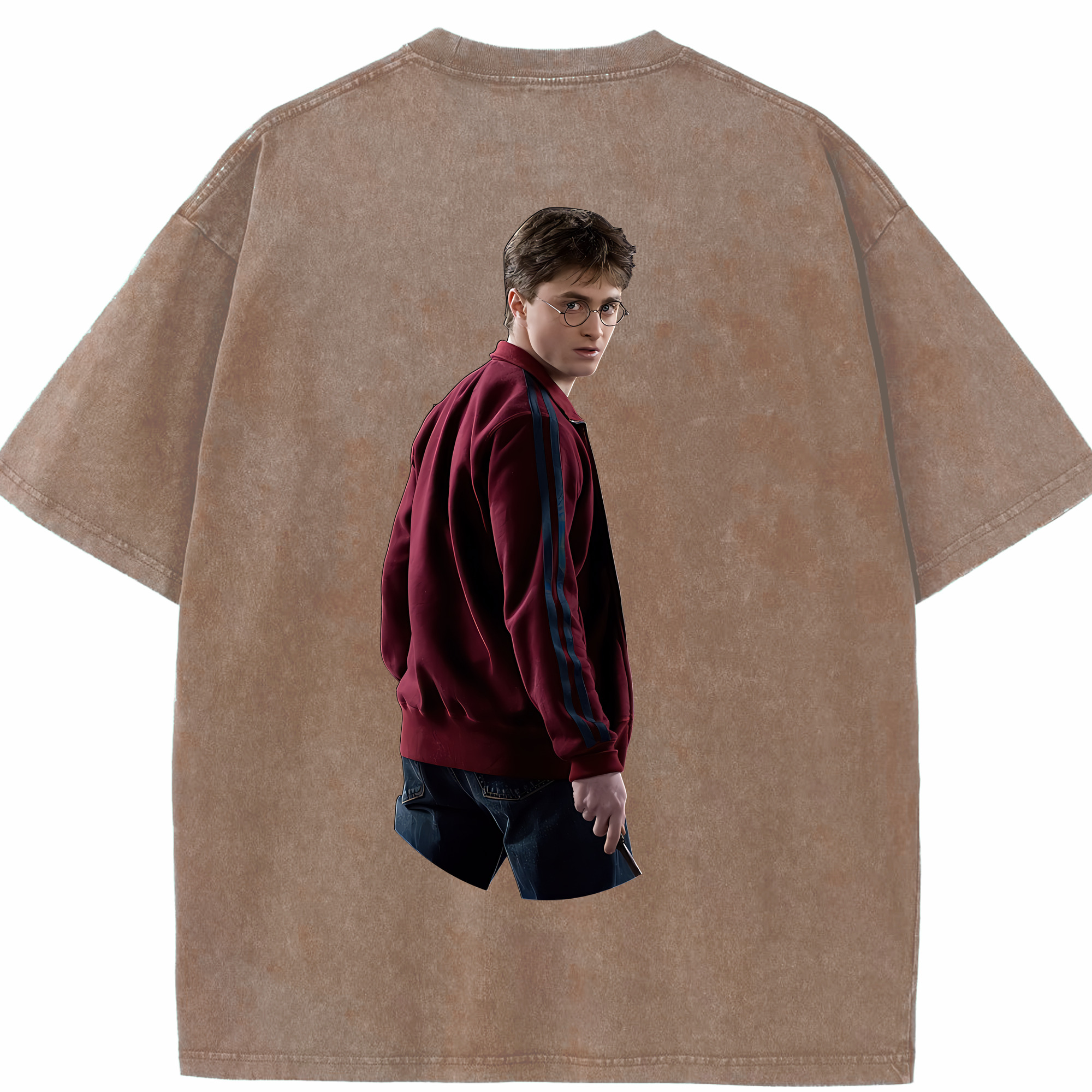 （画像用） Harry Potter ハリー・ポッターシリーズ 綿100% ヴィンテージ風 半袖Tシャツ（背面プリント）