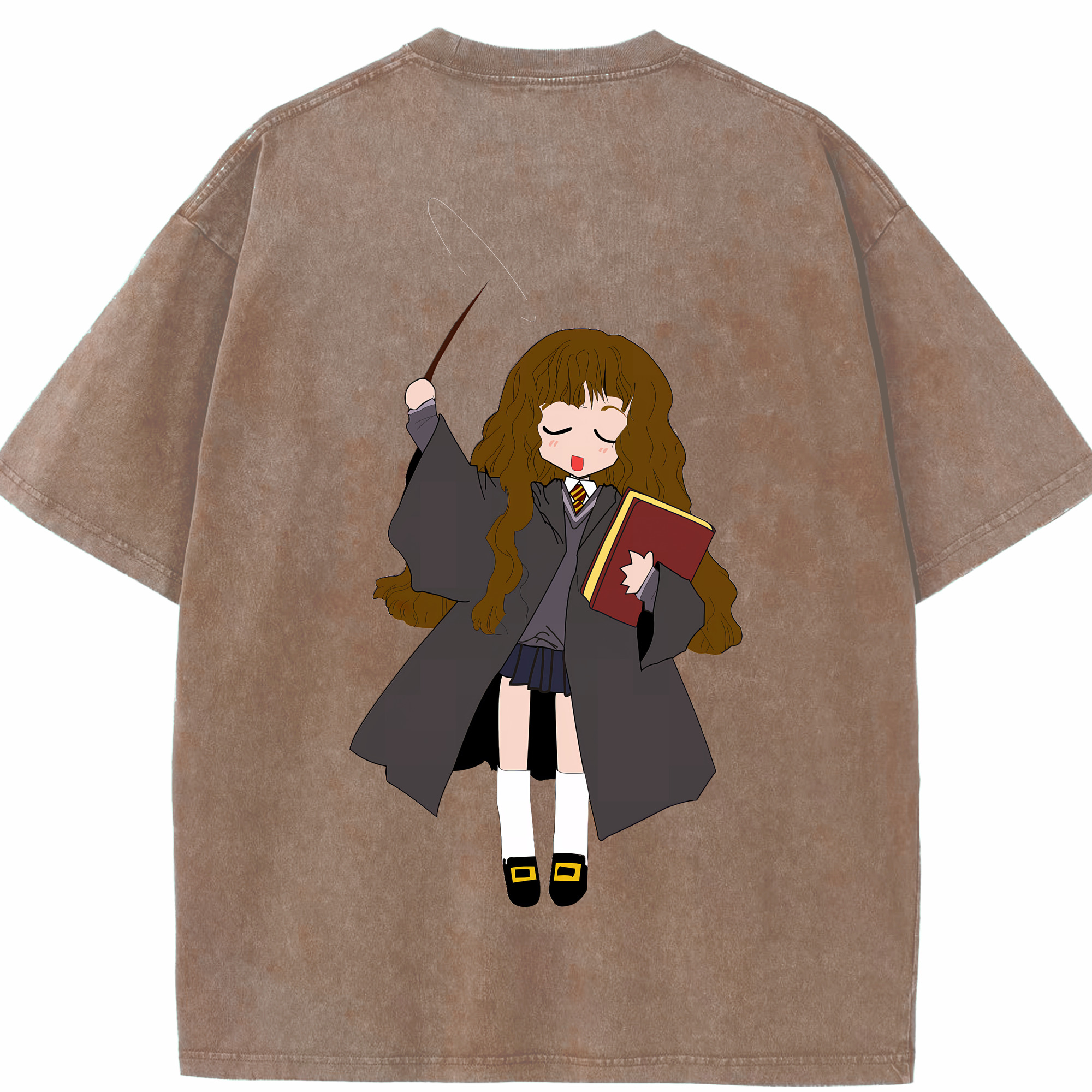 （画像用） Harry Potter ハリー・ポッターシリーズ 綿100% ヴィンテージ風 半袖Tシャツ（背面プリント）