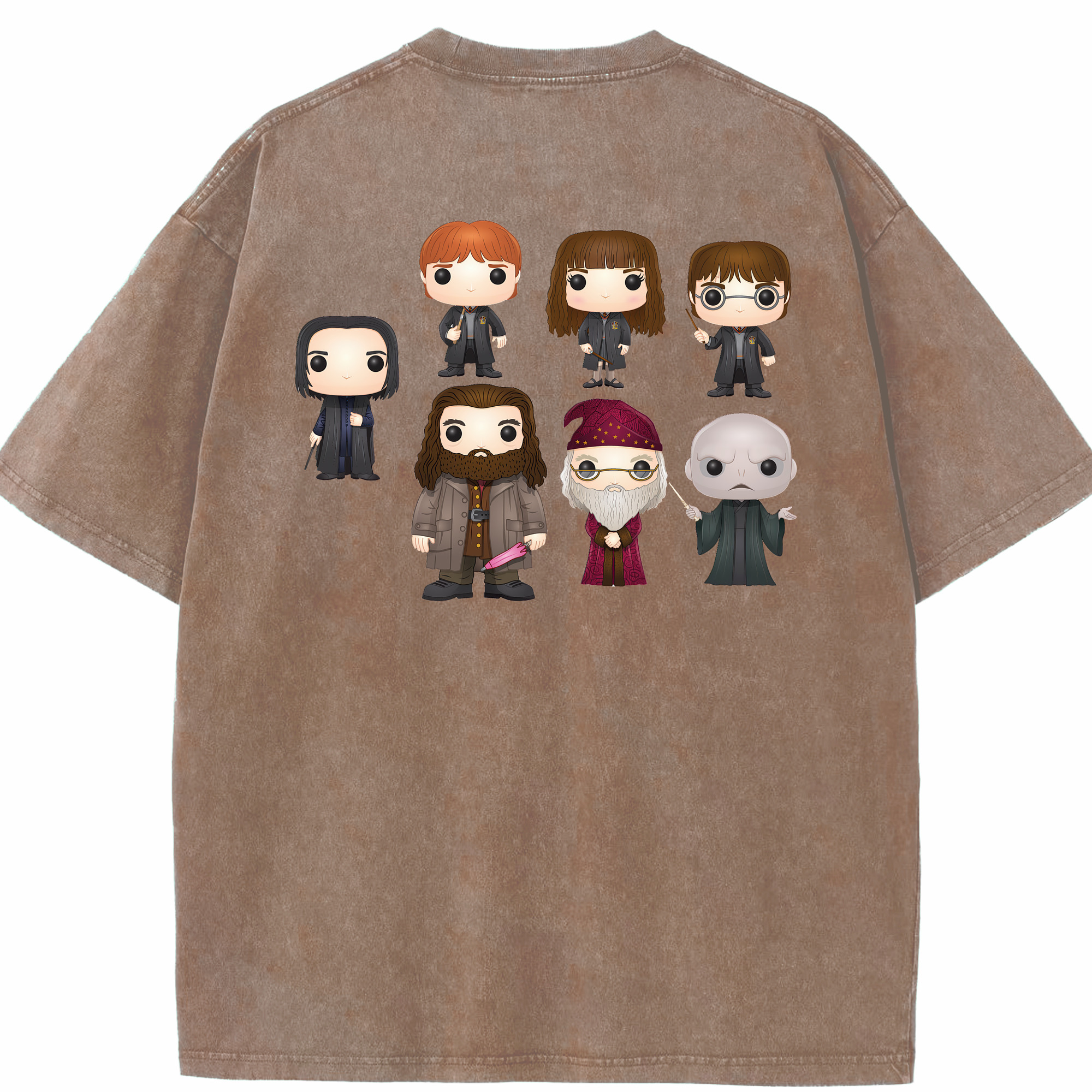 （画像用） Harry Potter ハリー・ポッターシリーズ 綿100% ヴィンテージ風 半袖Tシャツ（背面プリント）