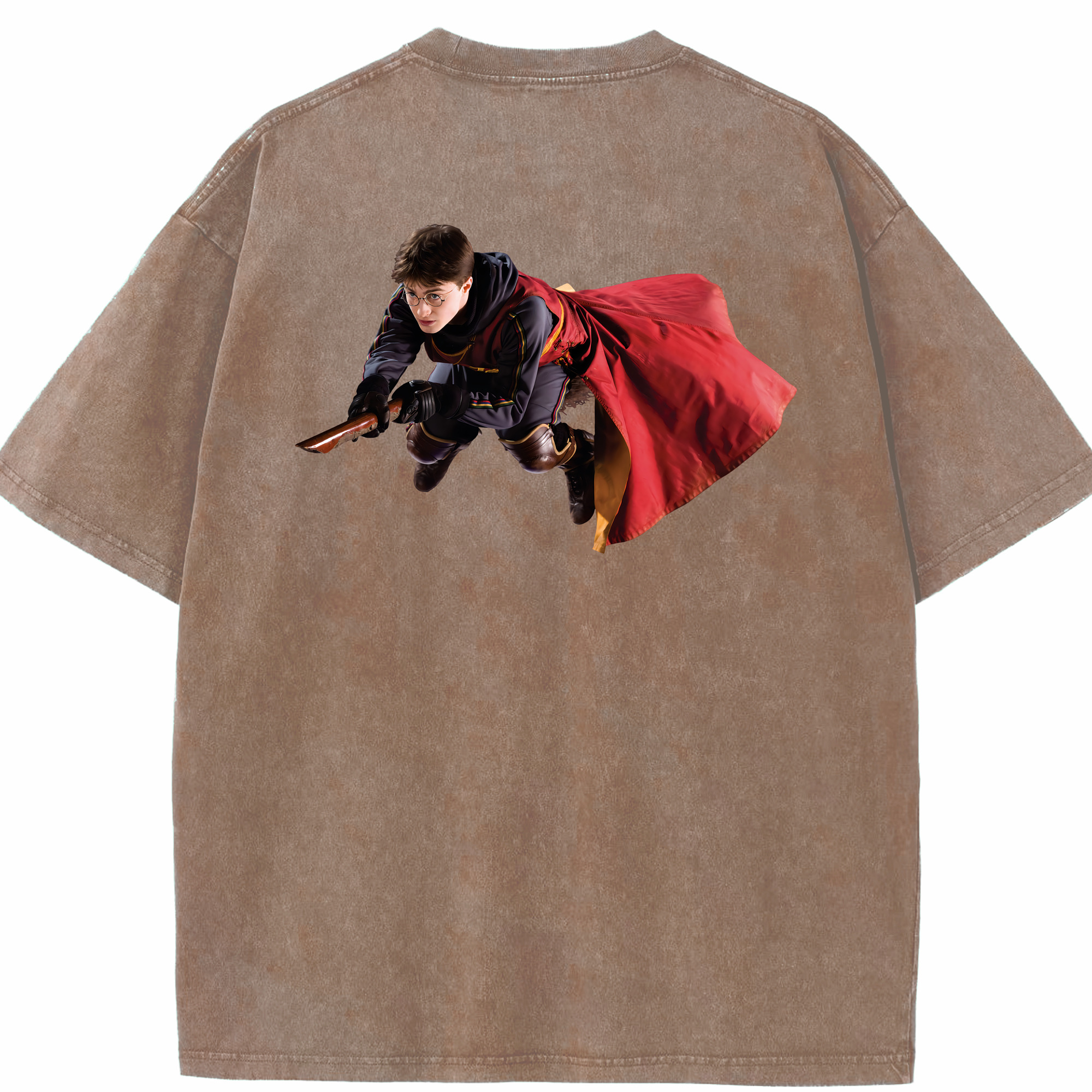 （画像用） Harry Potter ハリー・ポッターシリーズ 綿100% ヴィンテージ風 半袖Tシャツ（背面プリント）