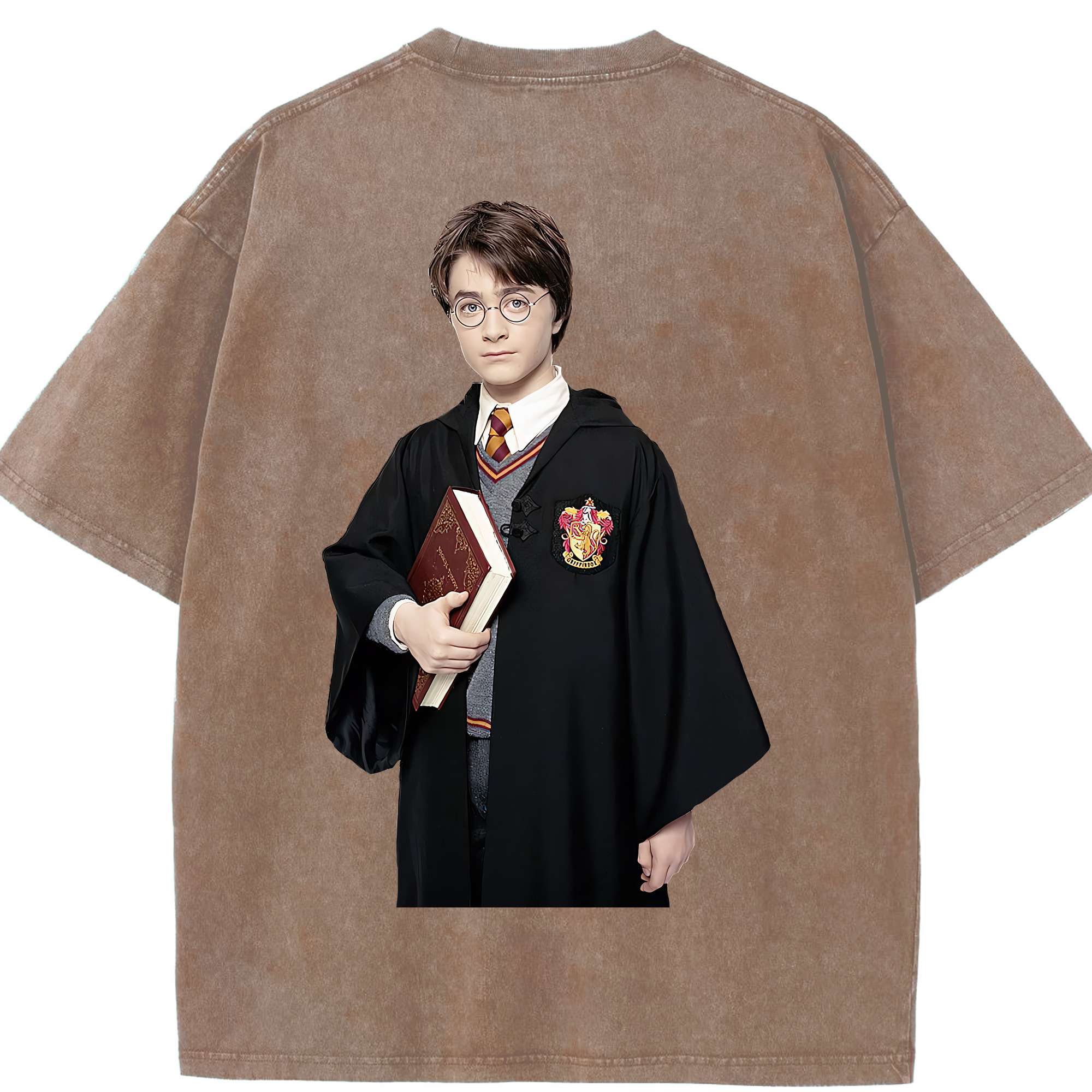（画像用） Harry Potter ハリー・ポッターシリーズ 綿100% ヴィンテージ風 半袖Tシャツ（背面プリント）