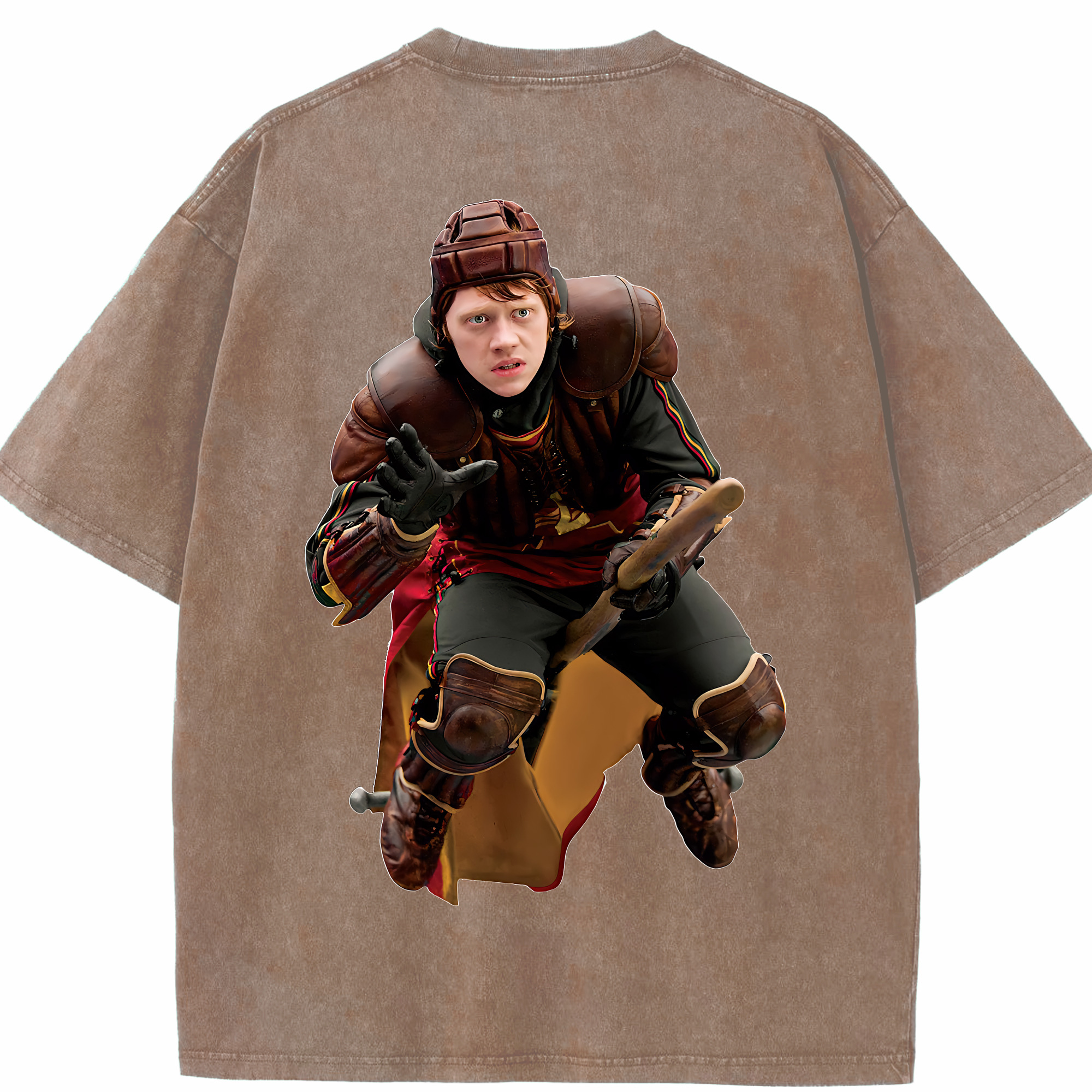 （画像用） Harry Potter ハリー・ポッターシリーズ 綿100% ヴィンテージ風 半袖Tシャツ（背面プリント）