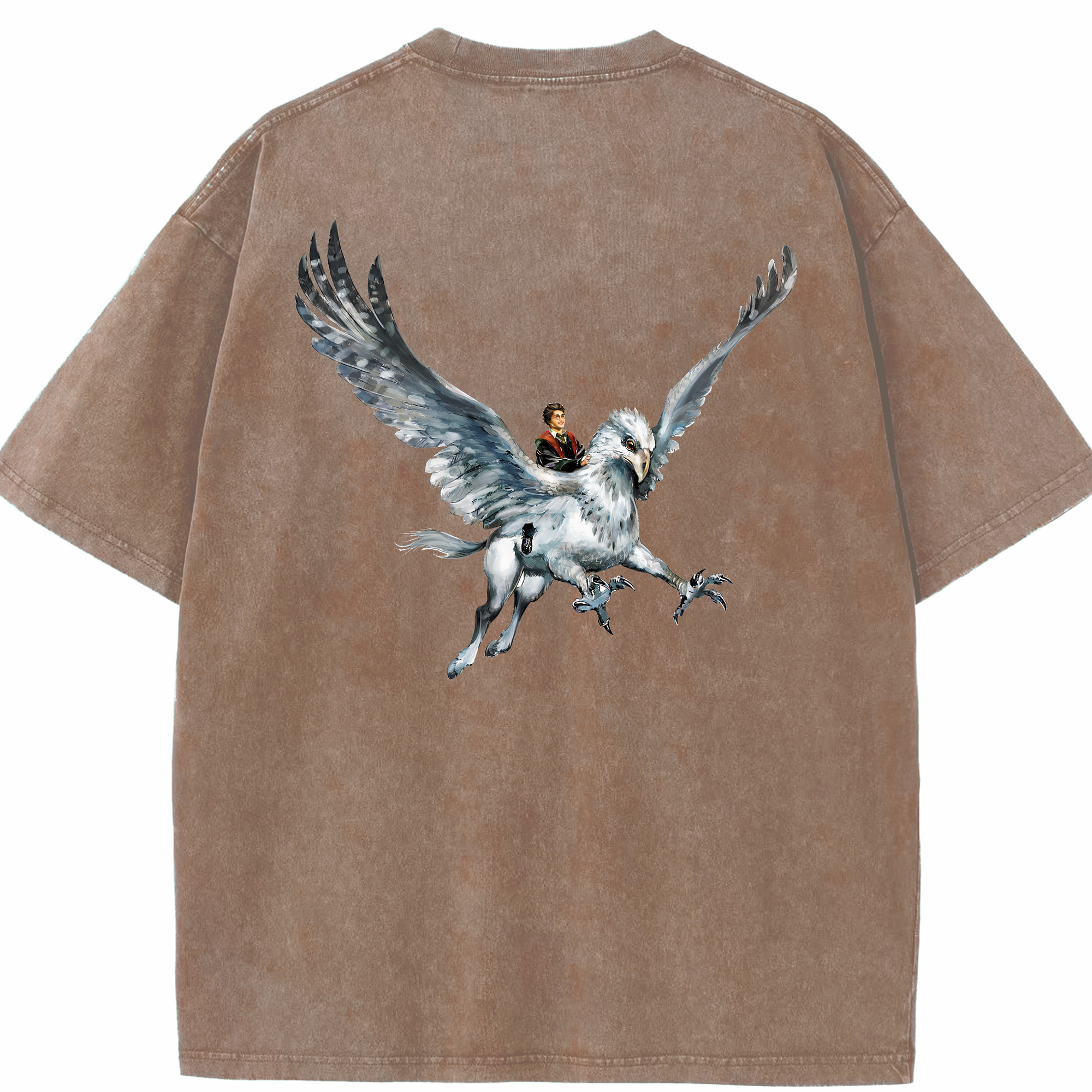（画像用） Harry Potter ハリー・ポッターシリーズ 綿100% ヴィンテージ風 半袖Tシャツ（背面プリント）