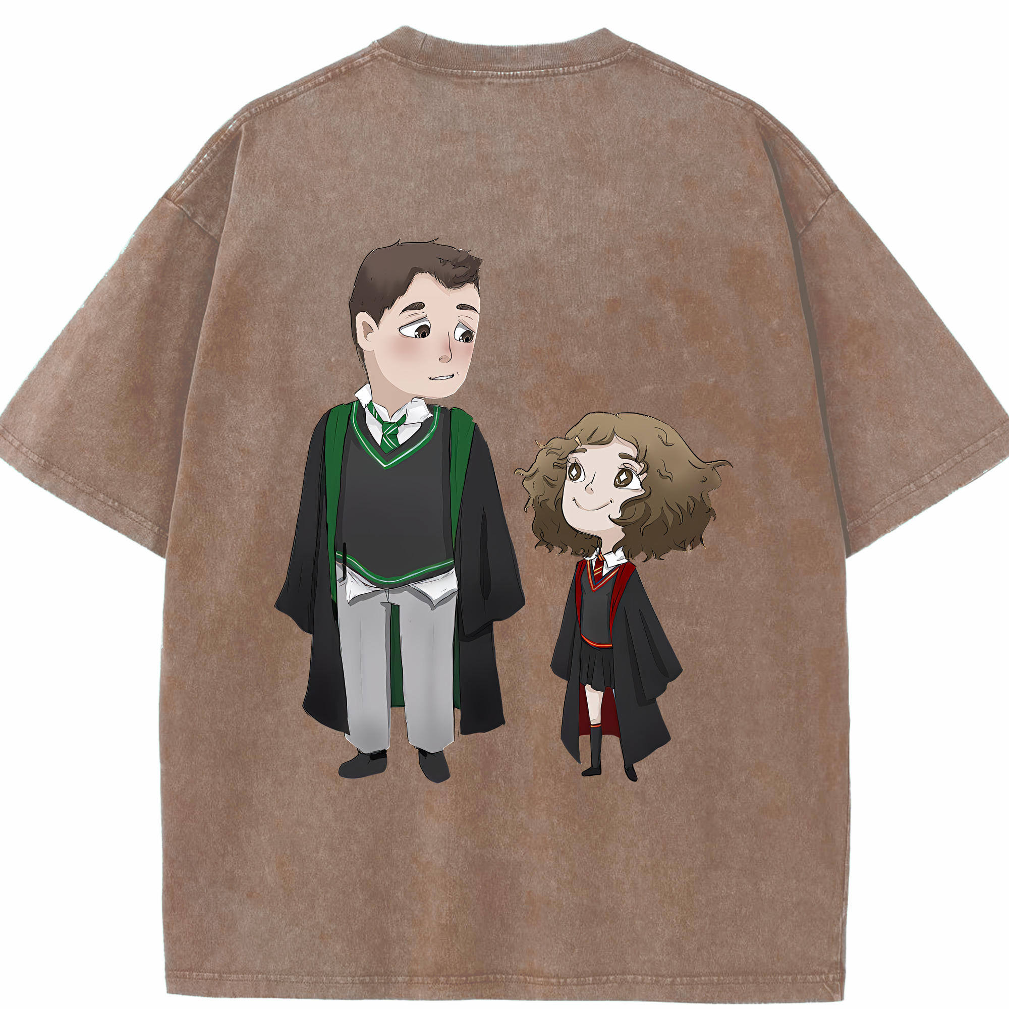 （画像用） Harry Potter ハリー・ポッターシリーズ 綿100% ヴィンテージ風 半袖Tシャツ（背面プリント）