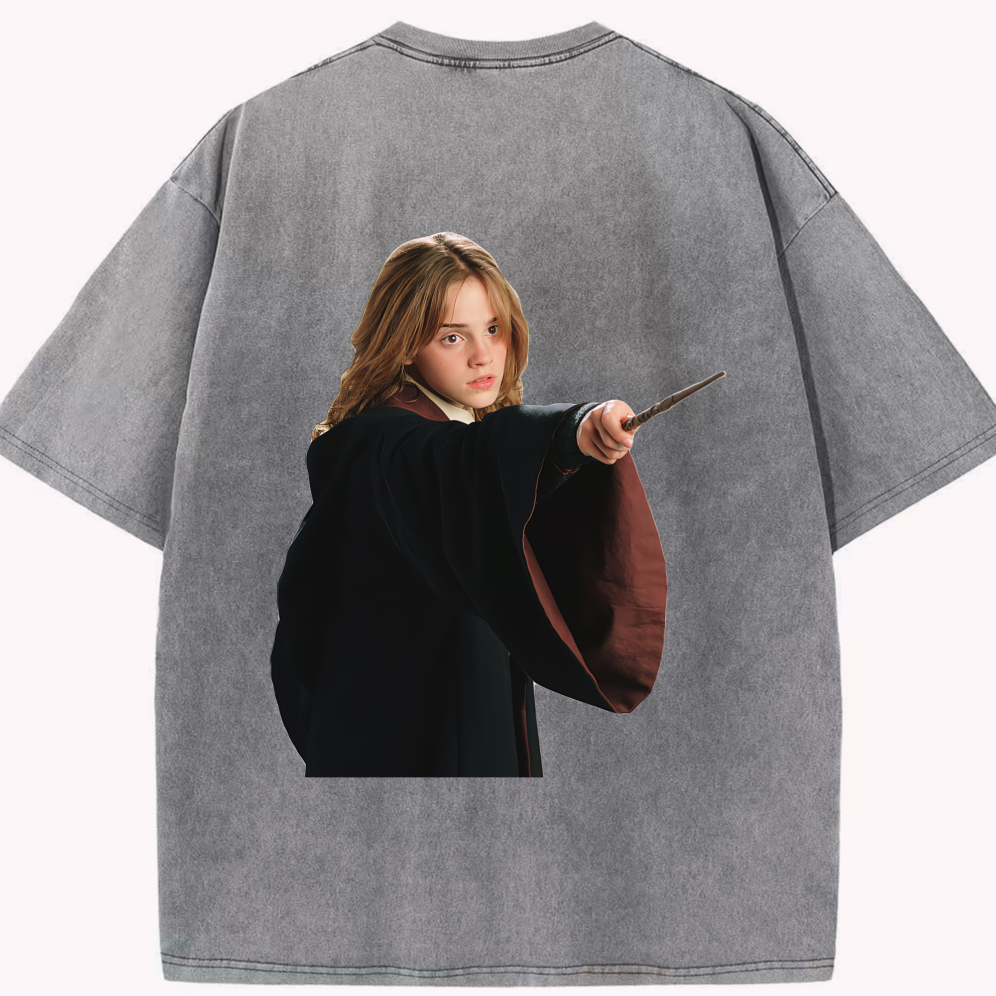 （画像用） Harry Potter ハリー・ポッターシリーズ 綿100% ヴィンテージ風 半袖Tシャツ（背面プリント）