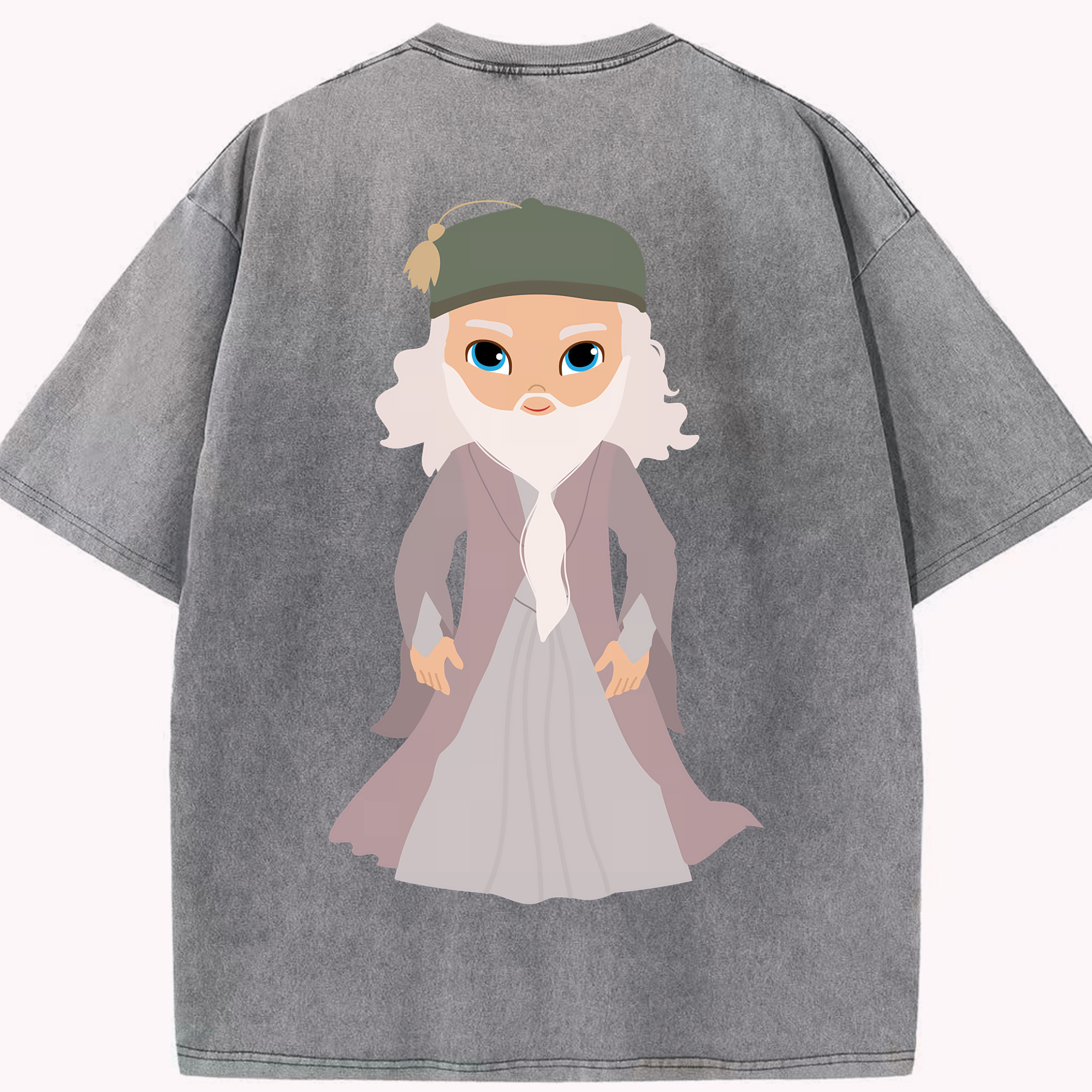（画像用） Harry Potter ハリー・ポッターシリーズ 綿100% ヴィンテージ風 半袖Tシャツ（背面プリント）