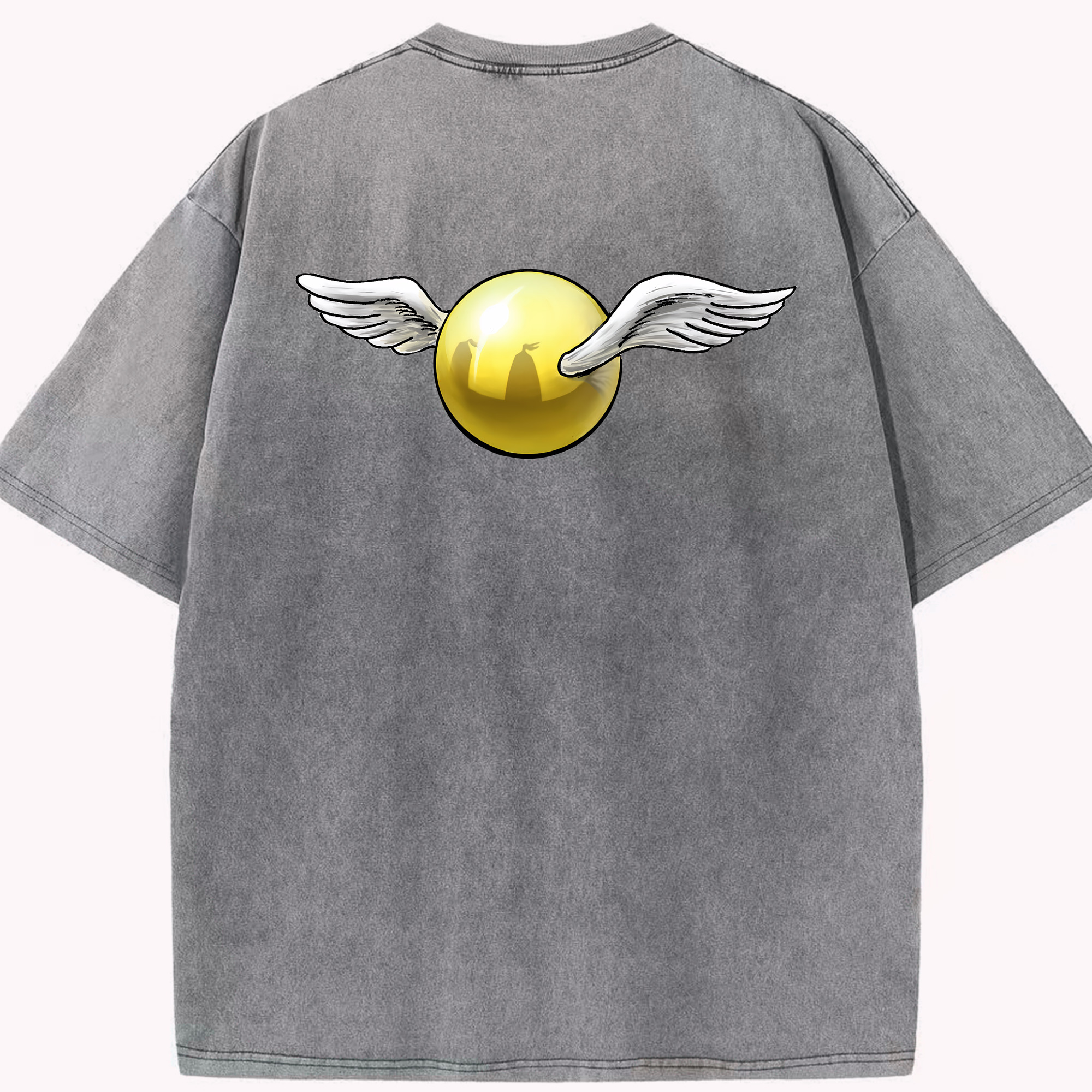 （画像用） Harry Potter ハリー・ポッターシリーズ 綿100% ヴィンテージ風 半袖Tシャツ（背面プリント）
