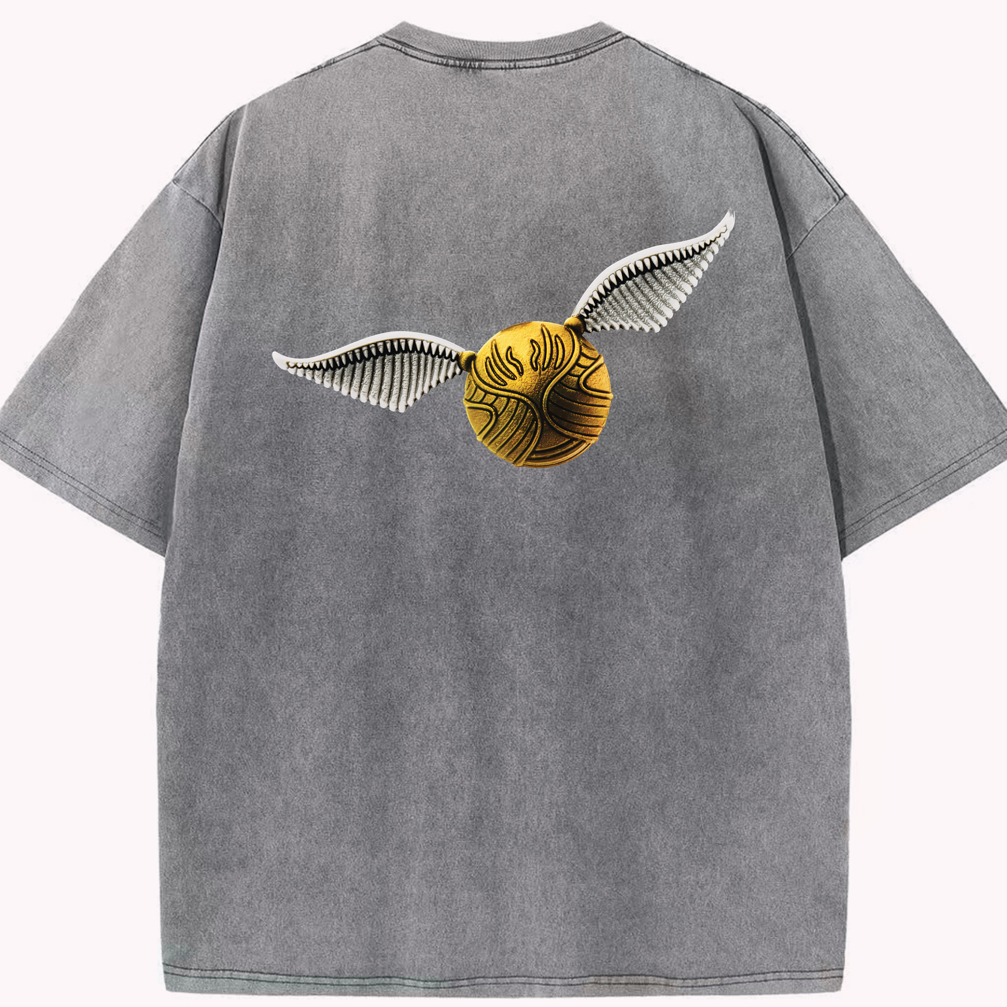 （画像用） Harry Potter ハリー・ポッターシリーズ 綿100% ヴィンテージ風 半袖Tシャツ（背面プリント）