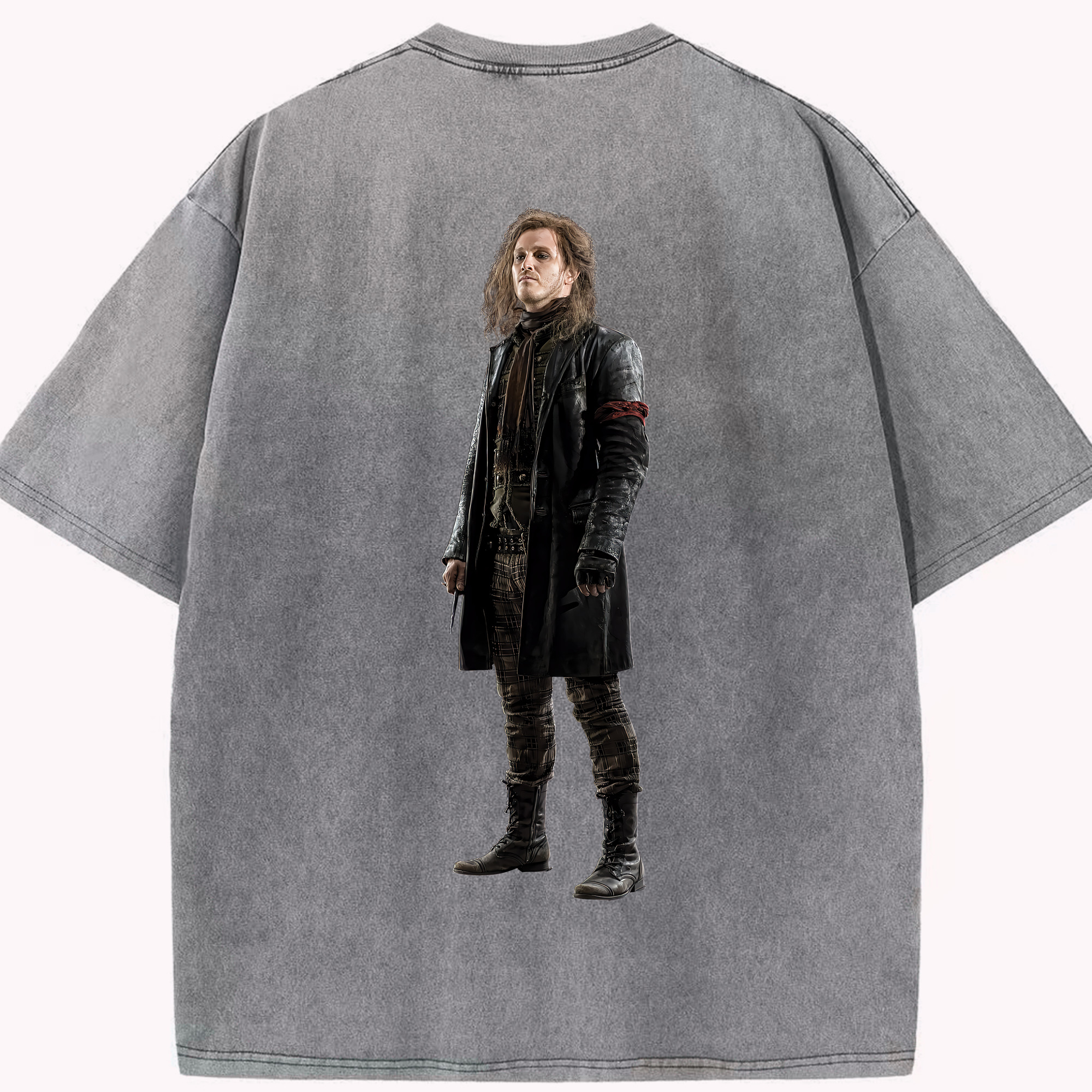 （画像用） Harry Potter ハリー・ポッターシリーズ 綿100% ヴィンテージ風 半袖Tシャツ（背面プリント）