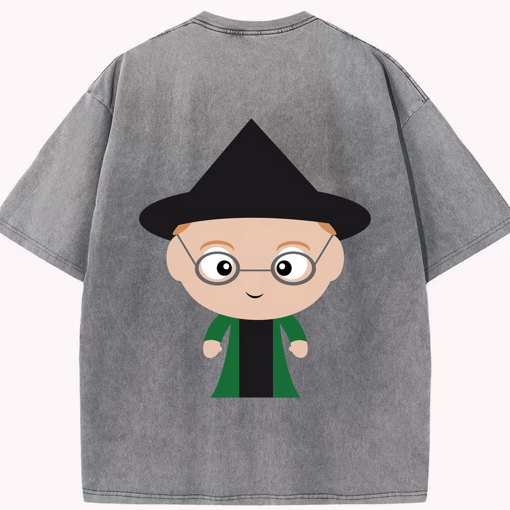 （画像用） Harry Potter ハリー・ポッターシリーズ 綿100% ヴィンテージ風 半袖Tシャツ（背面プリント）