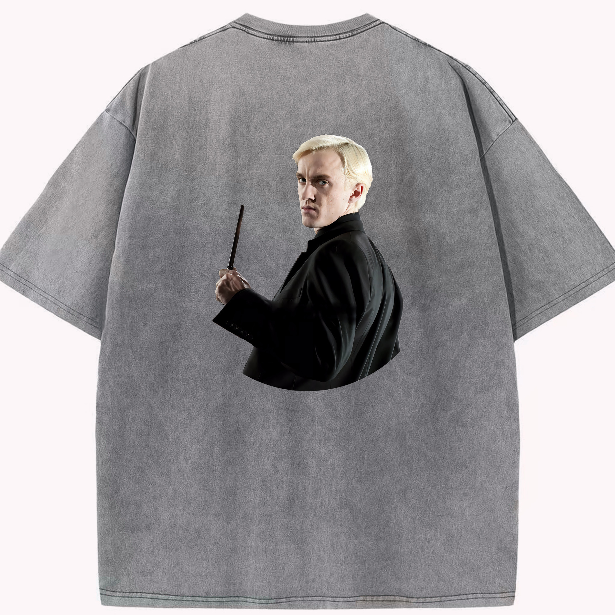 （画像用） Harry Potter ハリー・ポッターシリーズ 綿100% ヴィンテージ風 半袖Tシャツ（背面プリント）