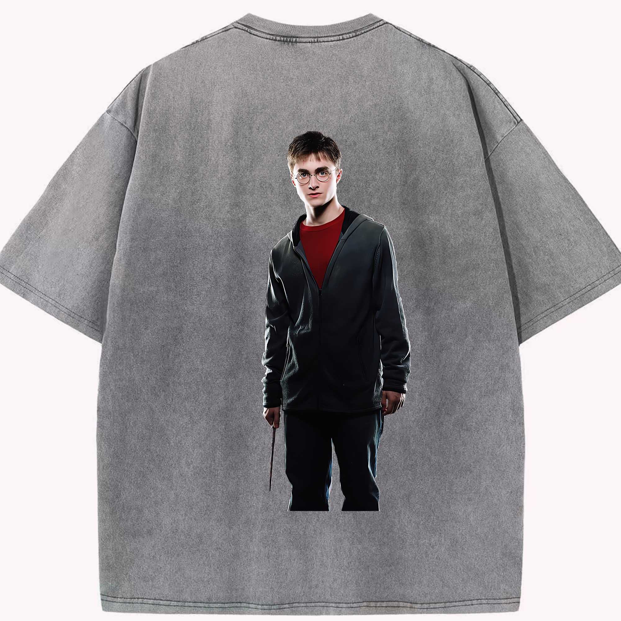 （画像用） Harry Potter ハリー・ポッターシリーズ 綿100% ヴィンテージ風 半袖Tシャツ（背面プリント）