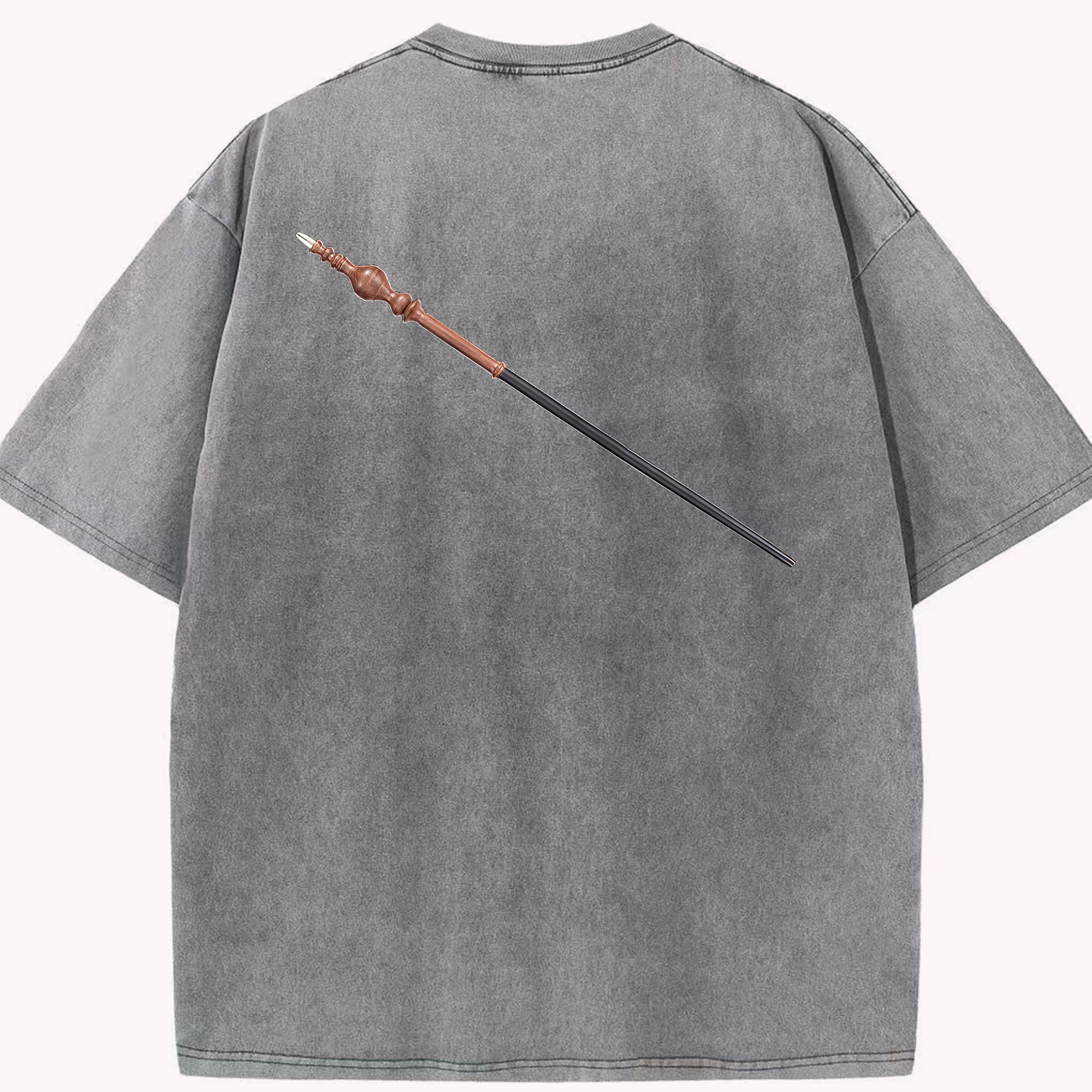 （画像用） Harry Potter ハリー・ポッターシリーズ 綿100% ヴィンテージ風 半袖Tシャツ（背面プリント）