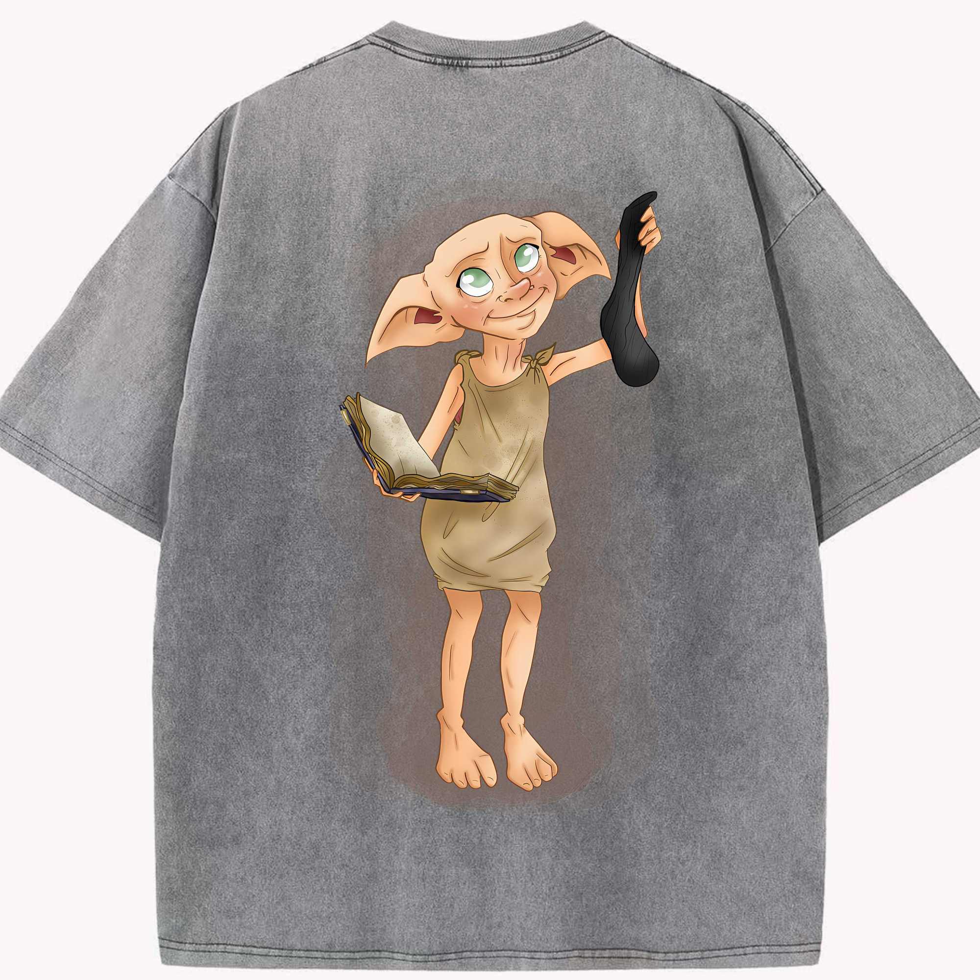 （画像用） Harry Potter ハリー・ポッターシリーズ 綿100% ヴィンテージ風 半袖Tシャツ（背面プリント）