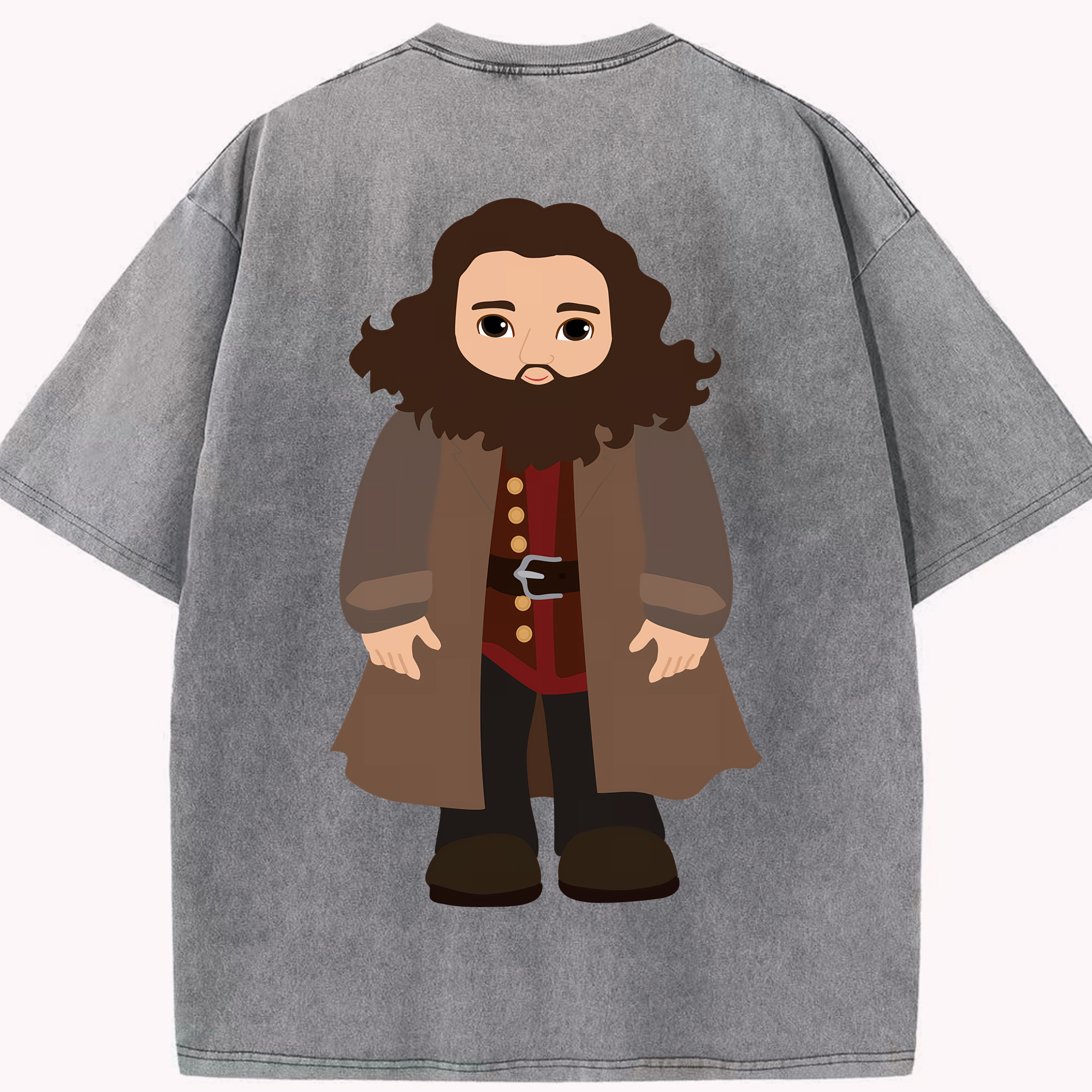 （画像用） Harry Potter ハリー・ポッターシリーズ 綿100% ヴィンテージ風 半袖Tシャツ（背面プリント）