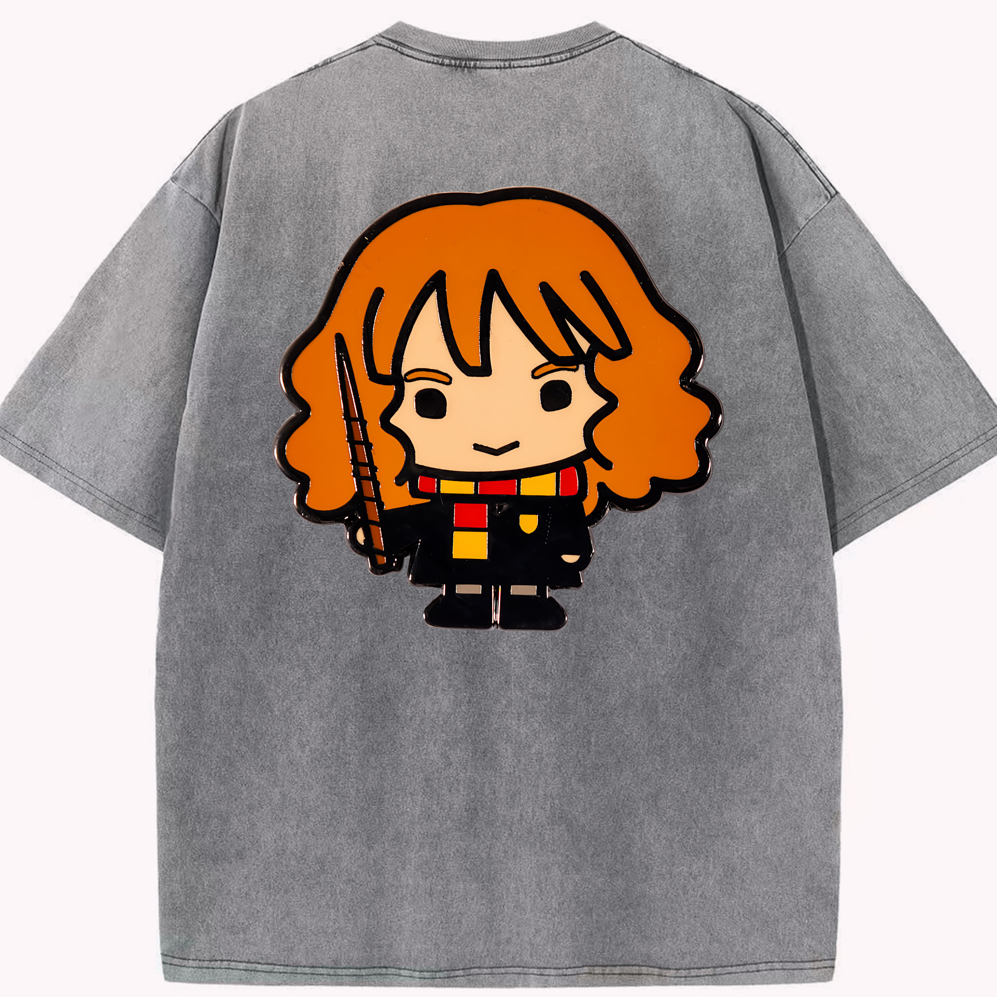 （画像用） Harry Potter ハリー・ポッターシリーズ 綿100% ヴィンテージ風 半袖Tシャツ（背面プリント）