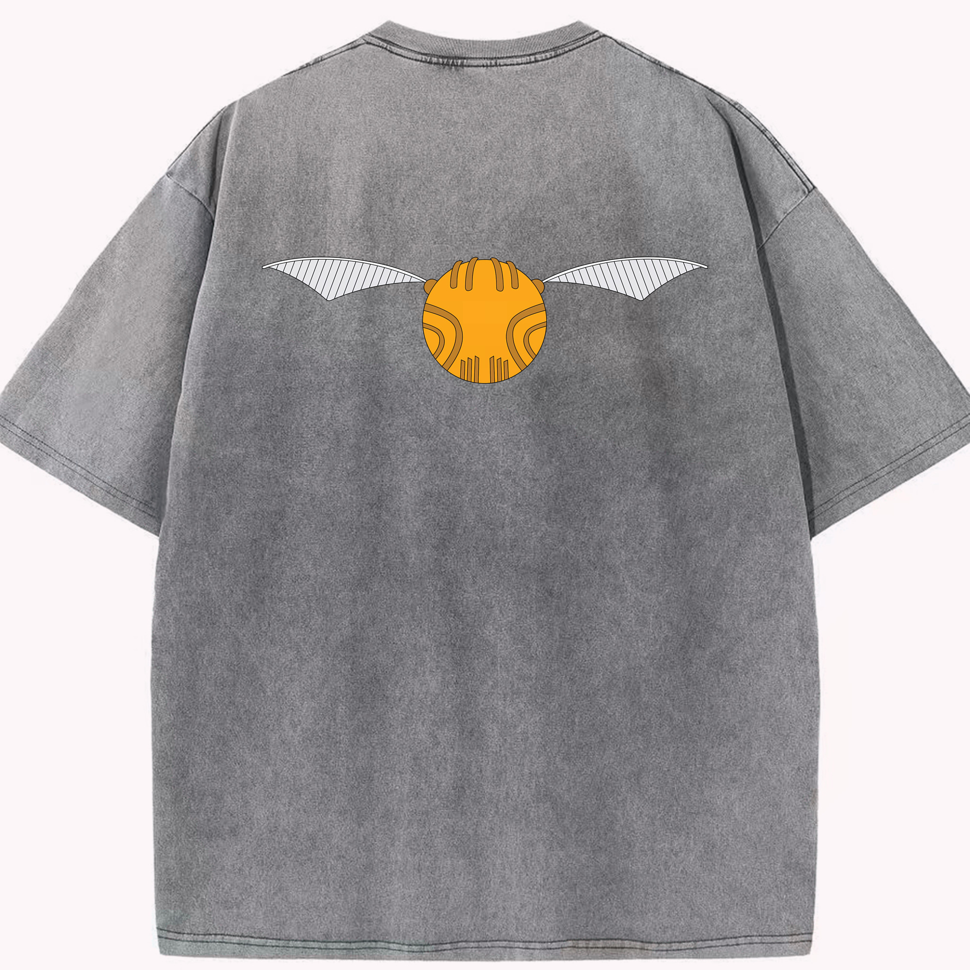 （画像用） Harry Potter ハリー・ポッターシリーズ 綿100% ヴィンテージ風 半袖Tシャツ（背面プリント）