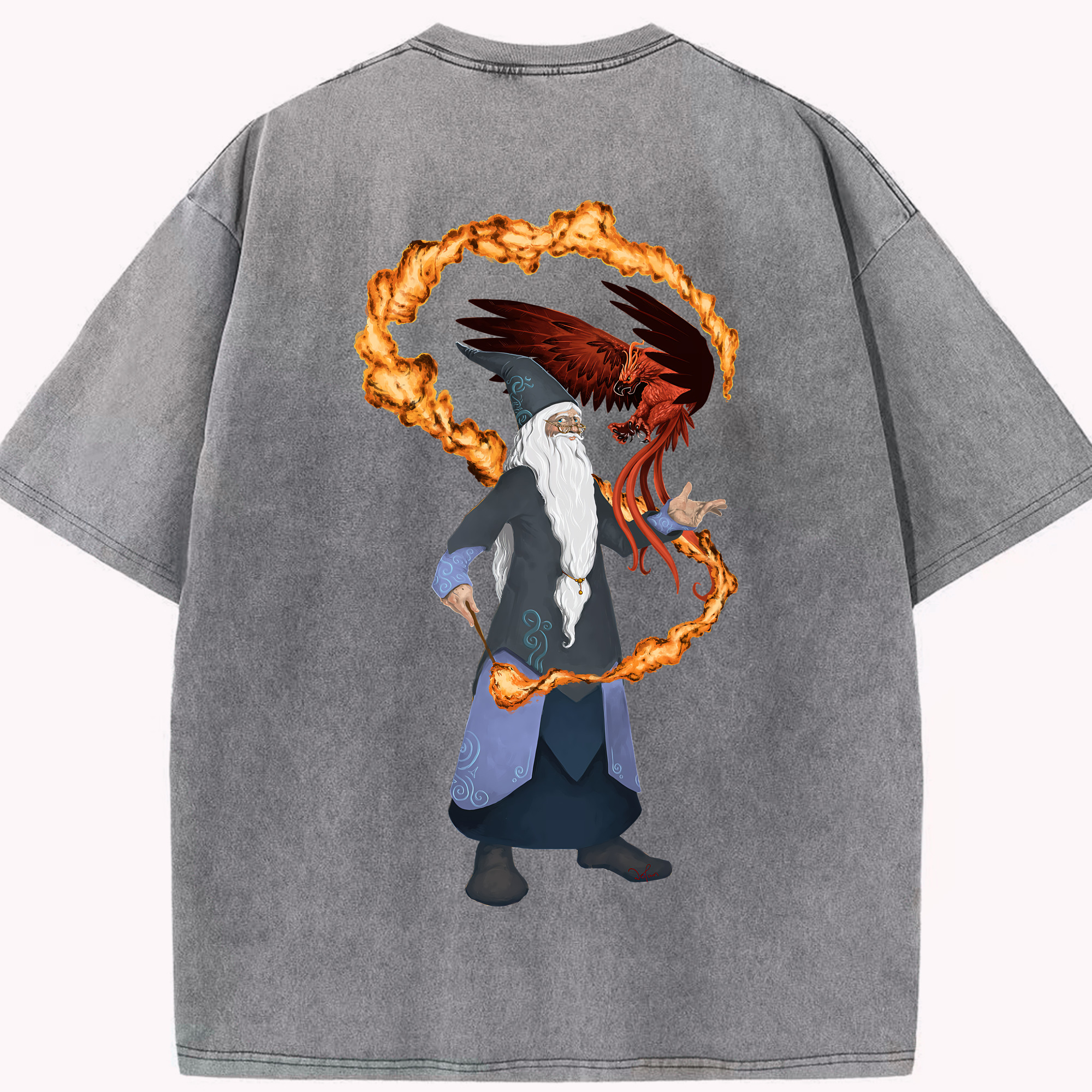（画像用） Harry Potter ハリー・ポッターシリーズ 綿100% ヴィンテージ風 半袖Tシャツ（背面プリント）
