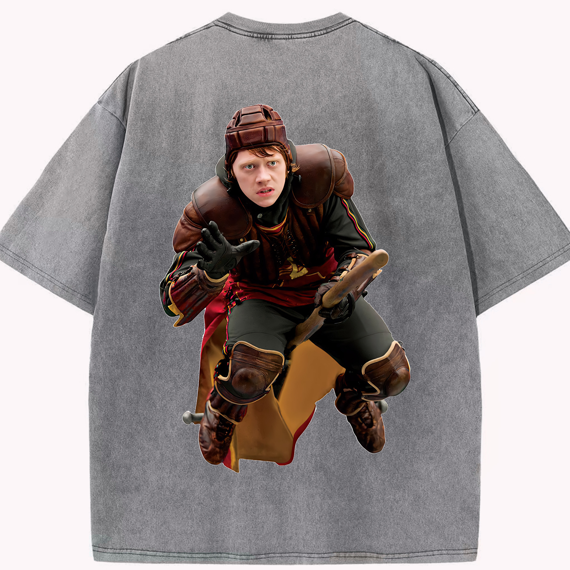 （画像用） Harry Potter ハリー・ポッターシリーズ 綿100% ヴィンテージ風 半袖Tシャツ（背面プリント）
