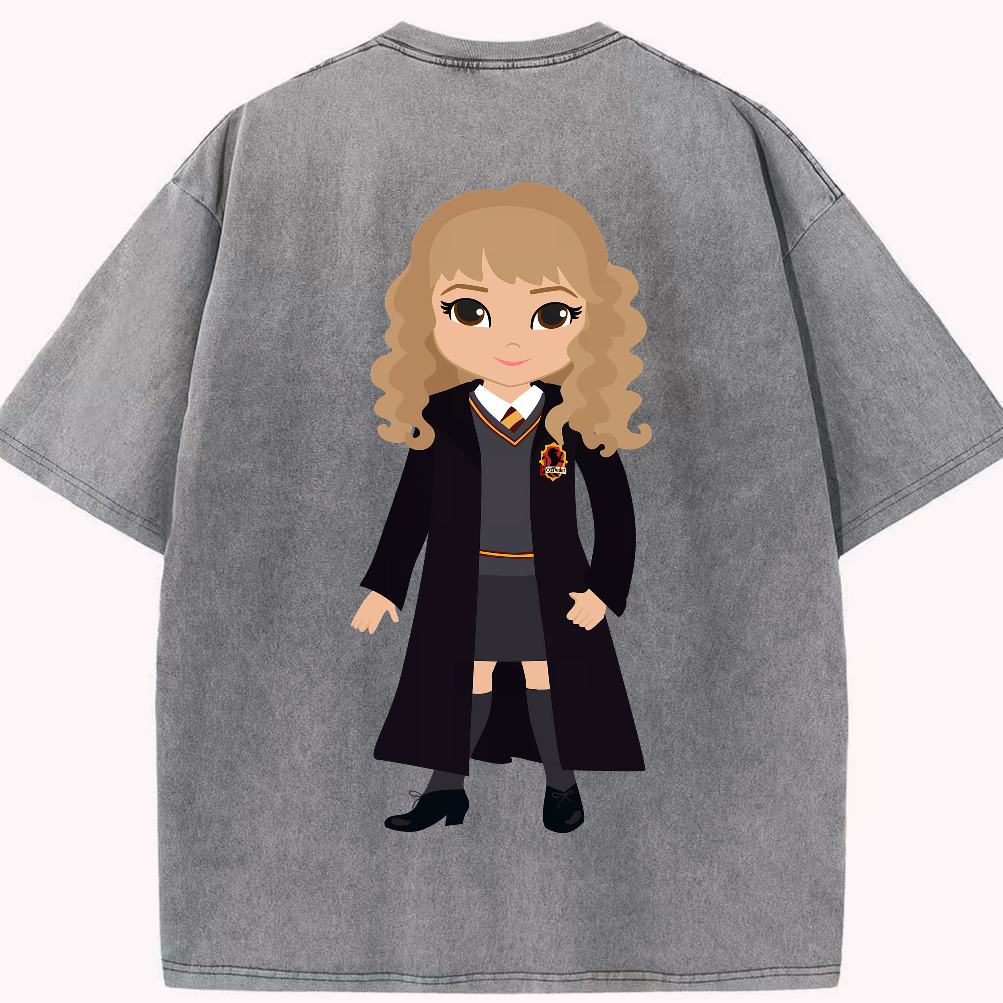 （画像用） Harry Potter ハリー・ポッターシリーズ 綿100% ヴィンテージ風 半袖Tシャツ（背面プリント）
