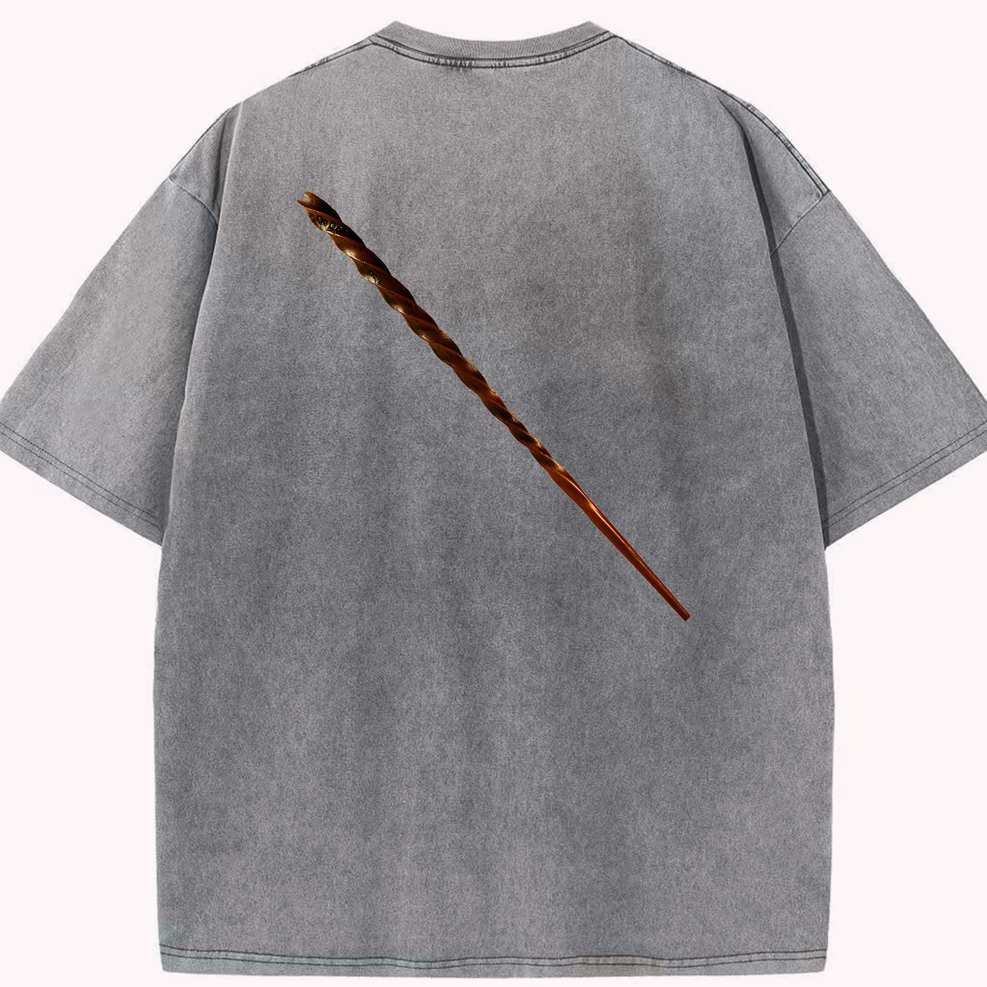 （画像用） Harry Potter ハリー・ポッターシリーズ 綿100% ヴィンテージ風 半袖Tシャツ（背面プリント）