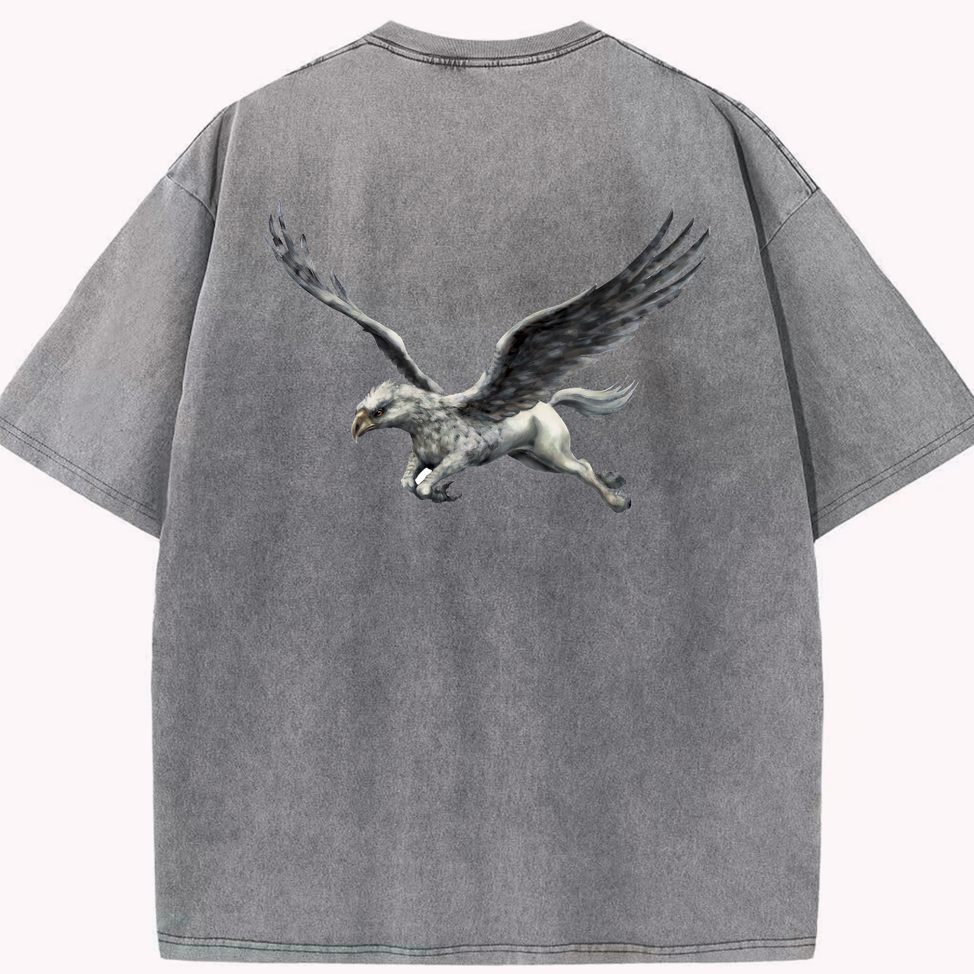 （画像用） Harry Potter ハリー・ポッターシリーズ 綿100% ヴィンテージ風 半袖Tシャツ（背面プリント）