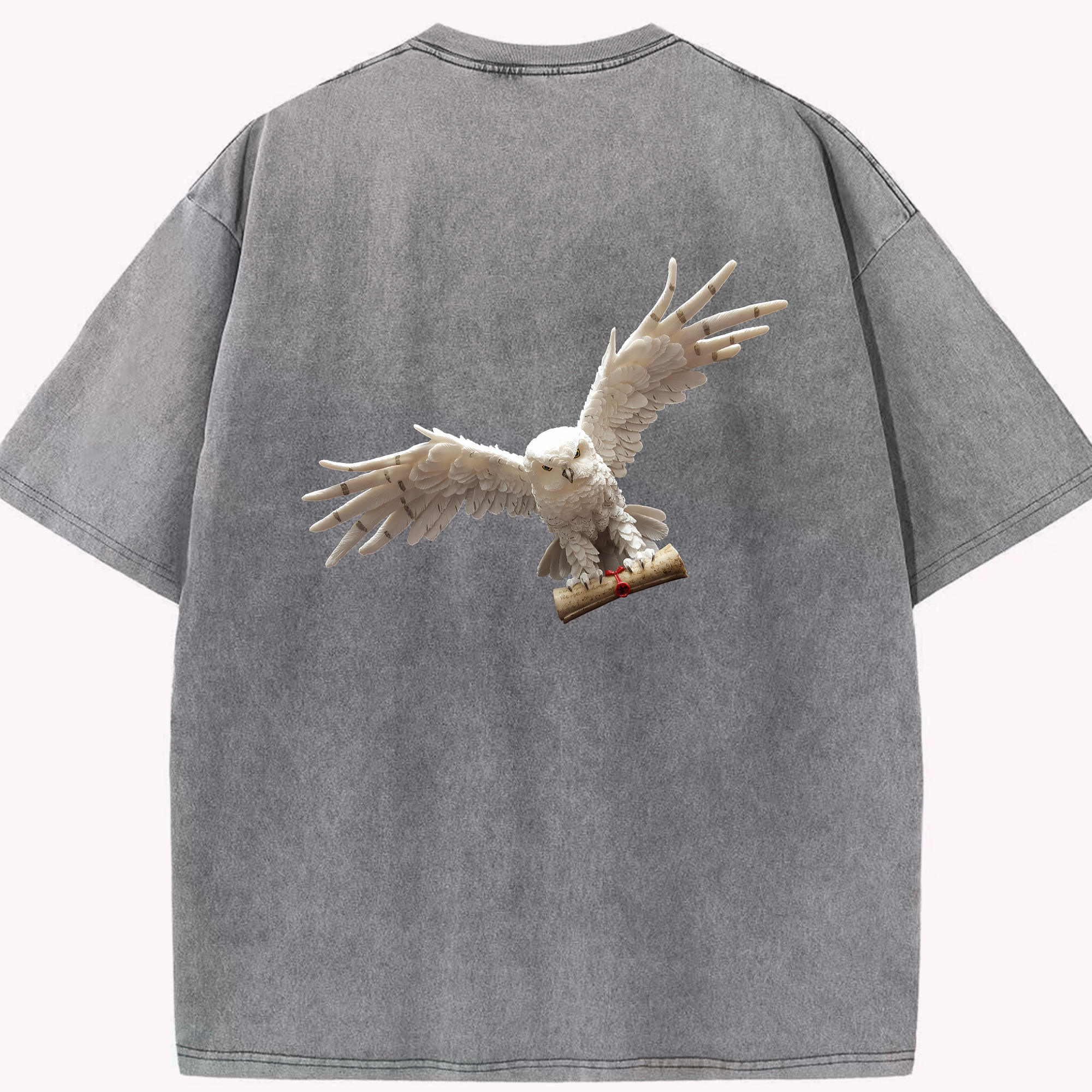 （画像用） Harry Potter ハリー・ポッターシリーズ 綿100% ヴィンテージ風 半袖Tシャツ（背面プリント）