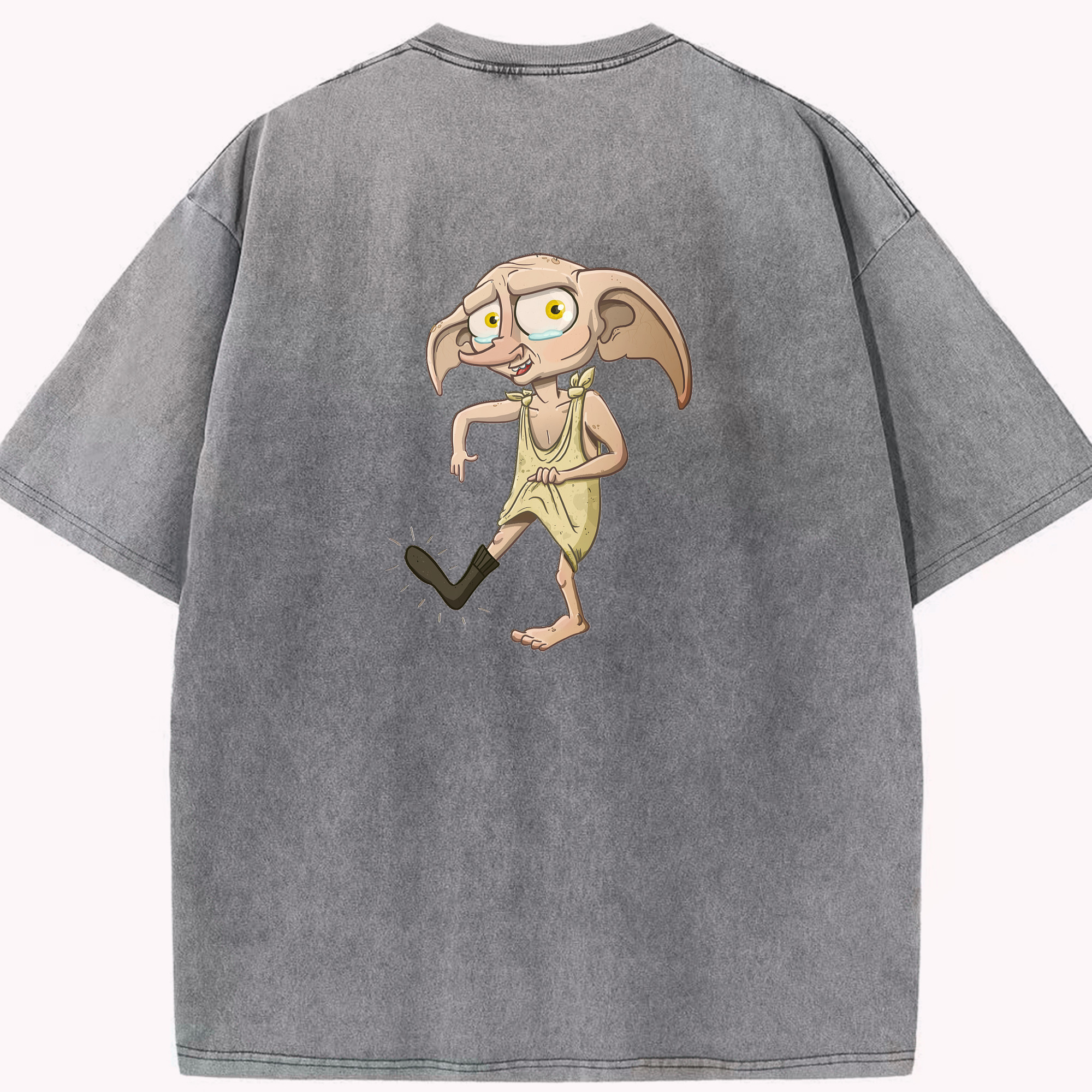 （画像用） Harry Potter ハリー・ポッターシリーズ 綿100% ヴィンテージ風 半袖Tシャツ（背面プリント）