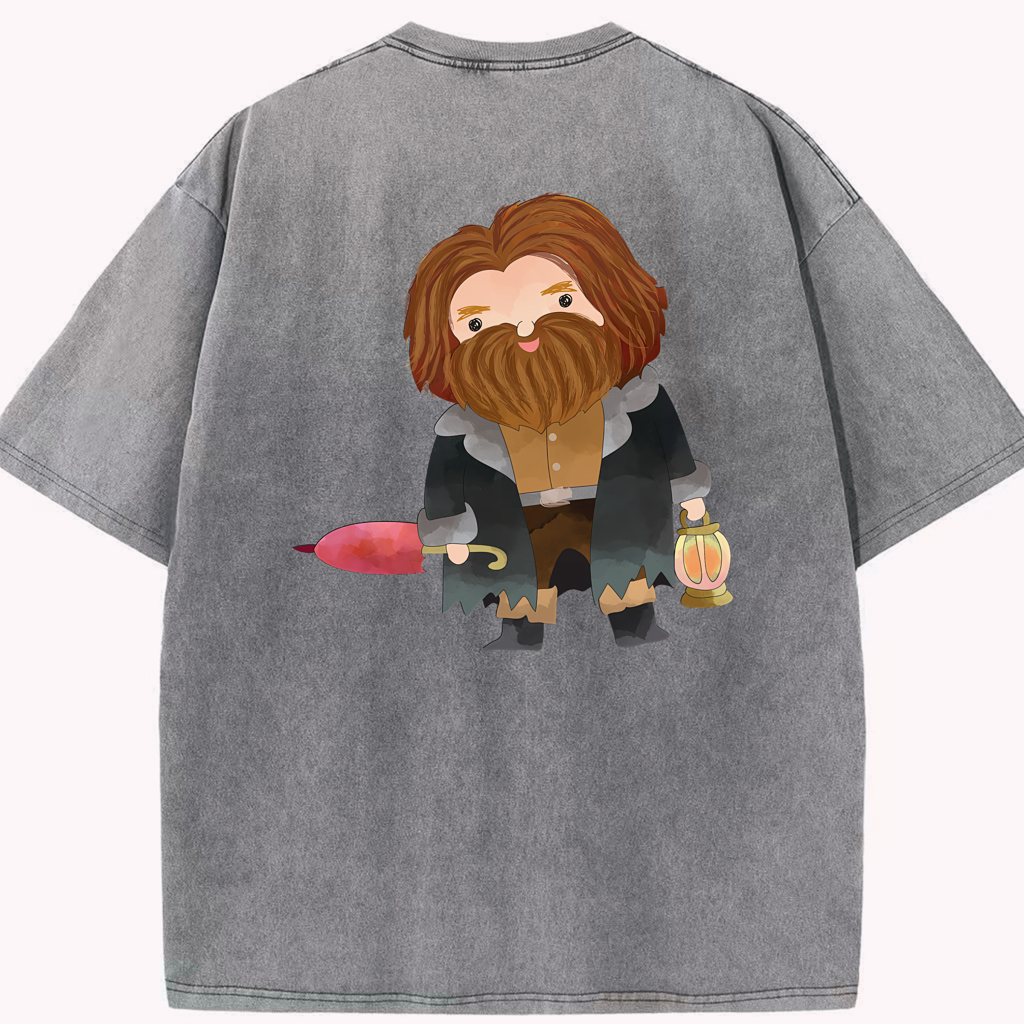（画像用） Harry Potter ハリー・ポッターシリーズ 綿100% ヴィンテージ風 半袖Tシャツ（背面プリント）