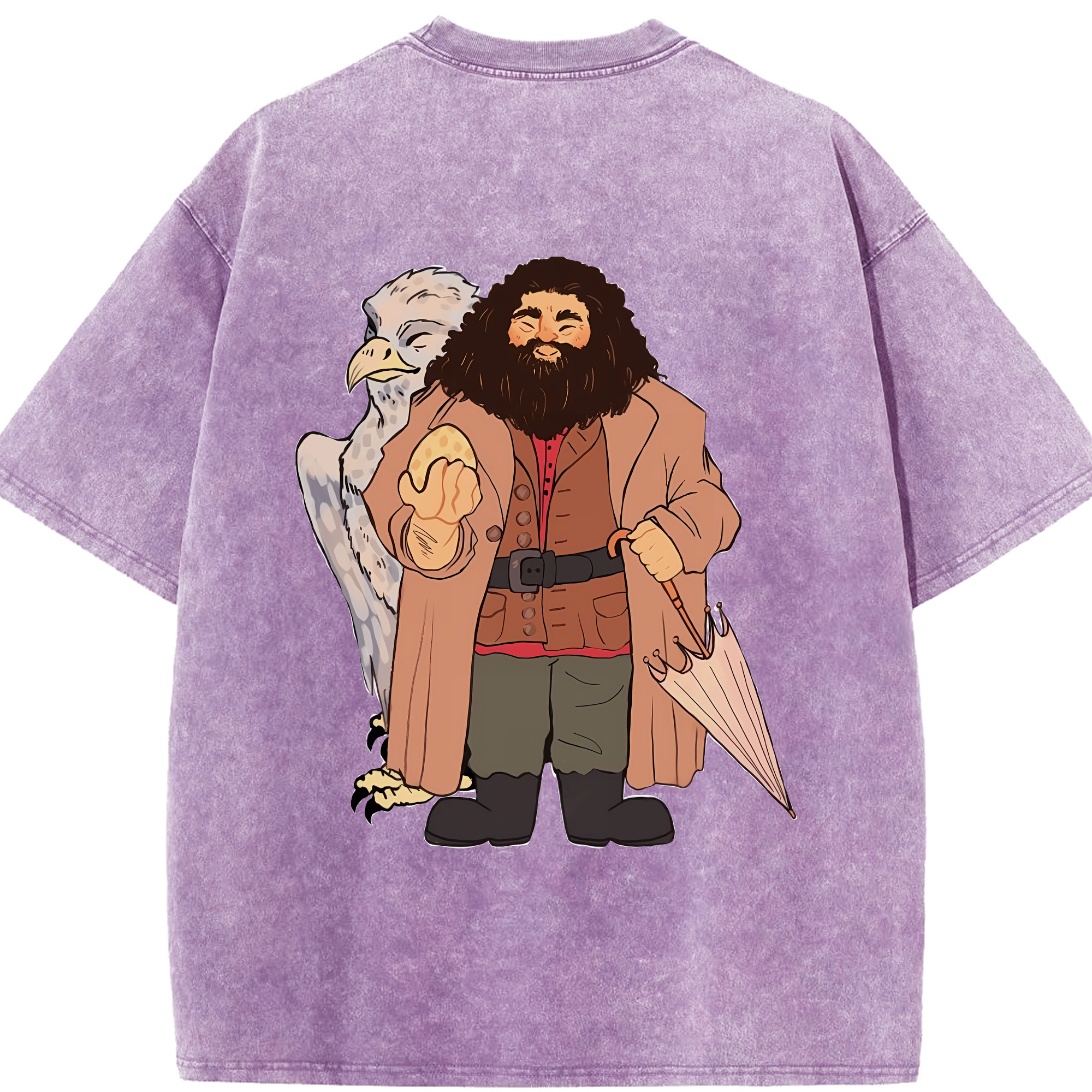 （画像用） Harry Potter ハリー・ポッターシリーズ 綿100% ヴィンテージ風 半袖Tシャツ（背面プリント）