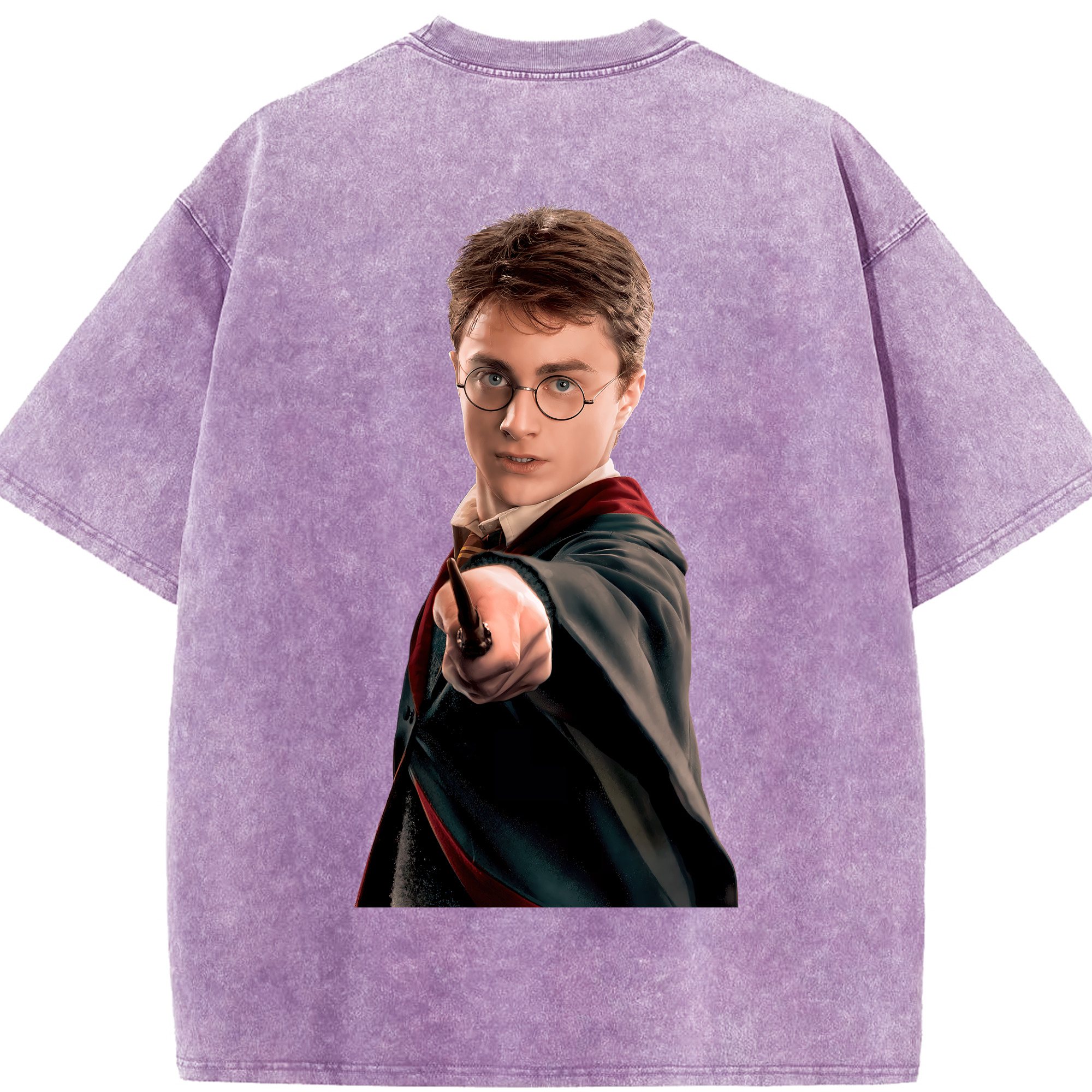 （画像用） Harry Potter ハリー・ポッターシリーズ 綿100% ヴィンテージ風 半袖Tシャツ（背面プリント）