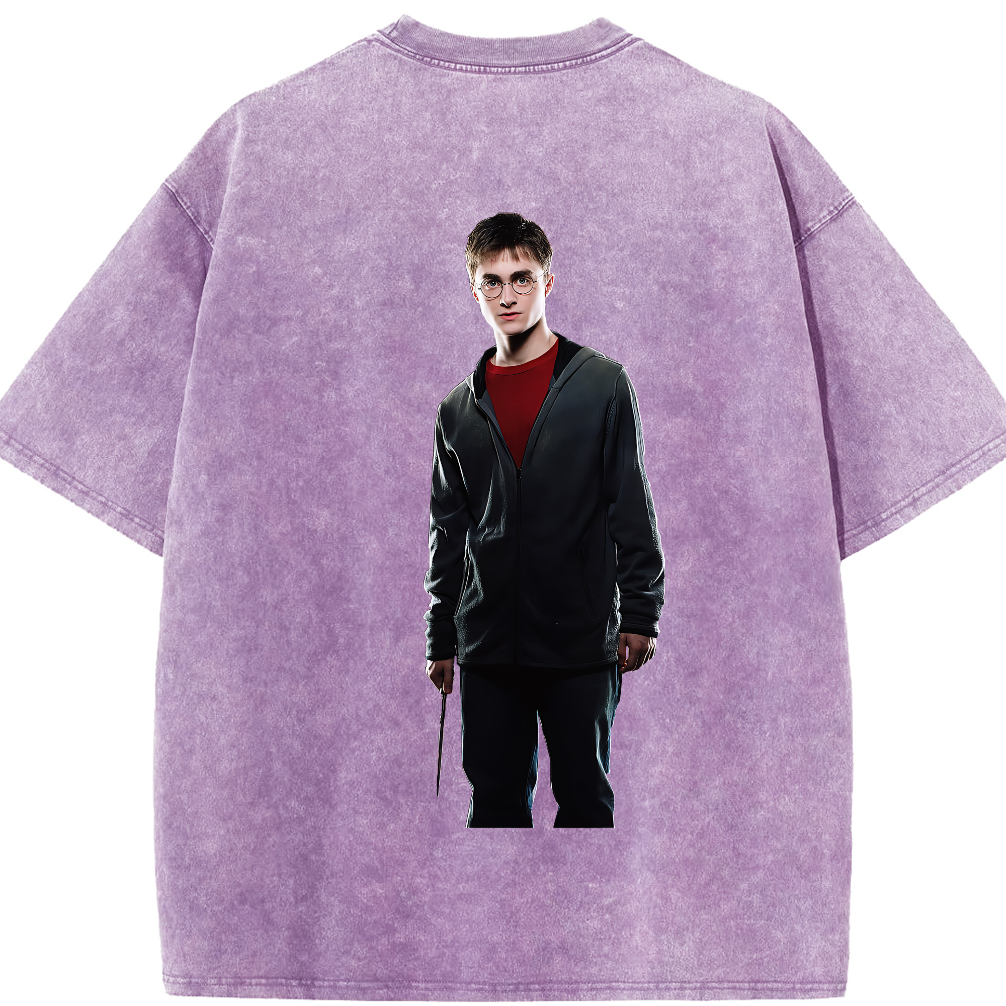 （画像用） Harry Potter ハリー・ポッターシリーズ 綿100% ヴィンテージ風 半袖Tシャツ（背面プリント）