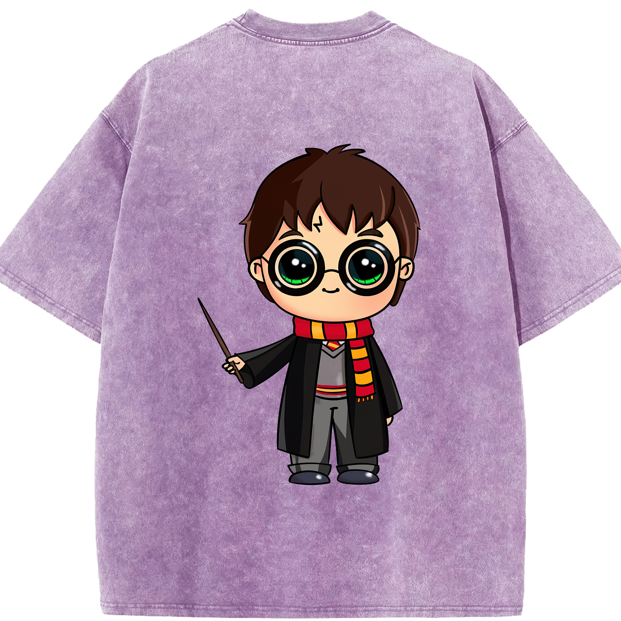 （画像用） Harry Potter ハリー・ポッターシリーズ 綿100% ヴィンテージ風 半袖Tシャツ（背面プリント）
