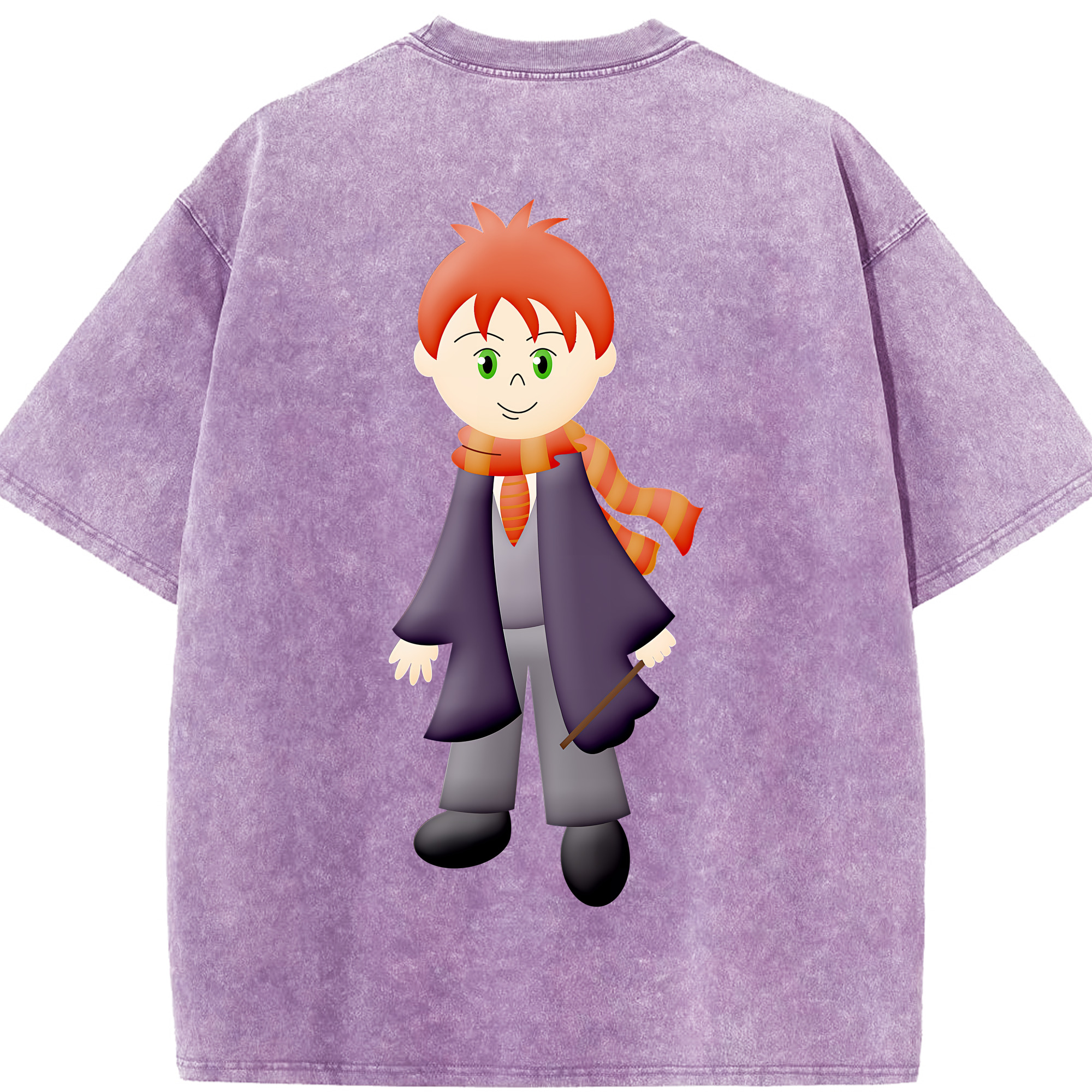 （画像用） Harry Potter ハリー・ポッターシリーズ 綿100% ヴィンテージ風 半袖Tシャツ（背面プリント）