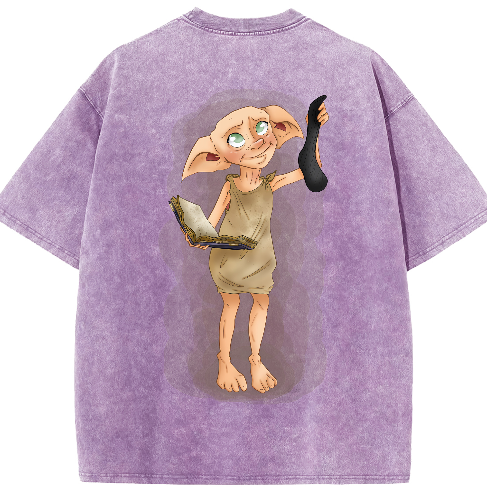 （画像用） Harry Potter ハリー・ポッターシリーズ 綿100% ヴィンテージ風 半袖Tシャツ（背面プリント）
