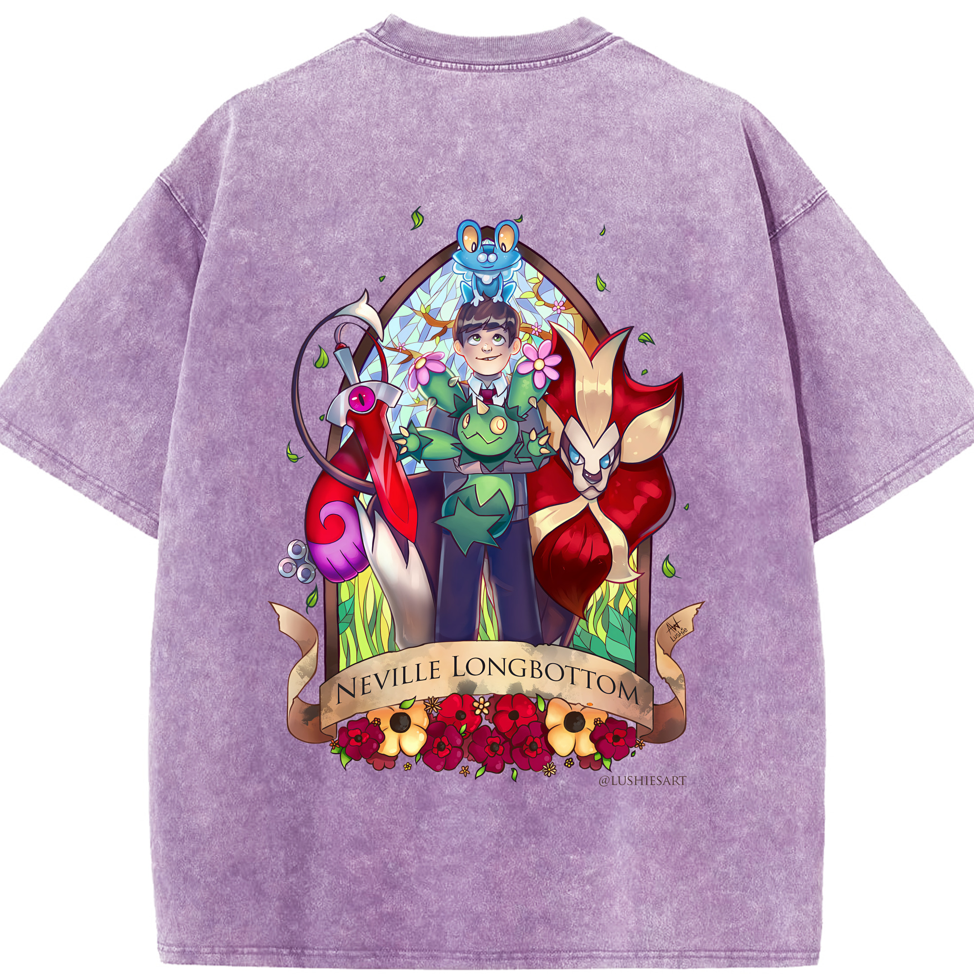 （画像用） Harry Potter ハリー・ポッターシリーズ 綿100% ヴィンテージ風 半袖Tシャツ（背面プリント）