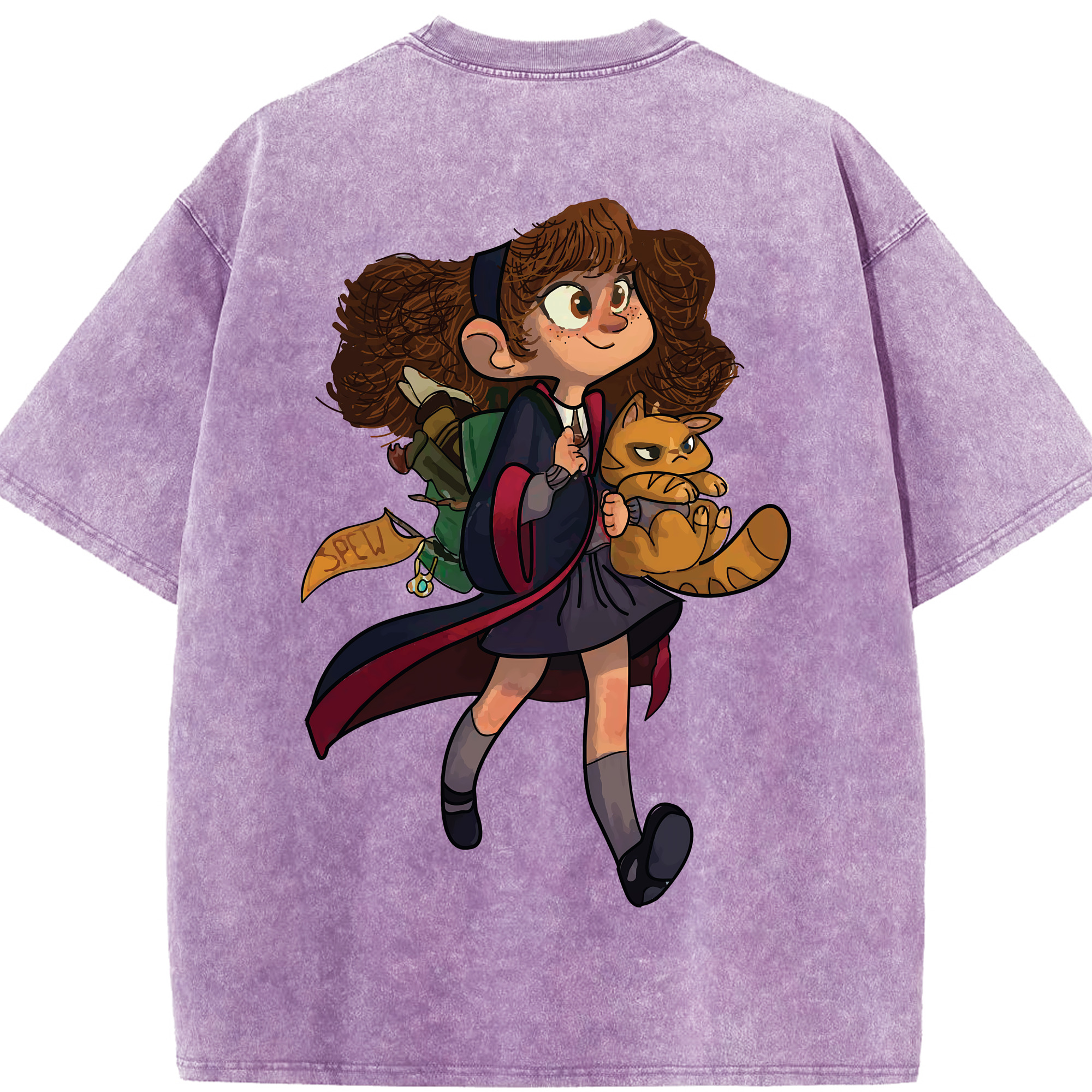 （画像用） Harry Potter ハリー・ポッターシリーズ 綿100% ヴィンテージ風 半袖Tシャツ（背面プリント）
