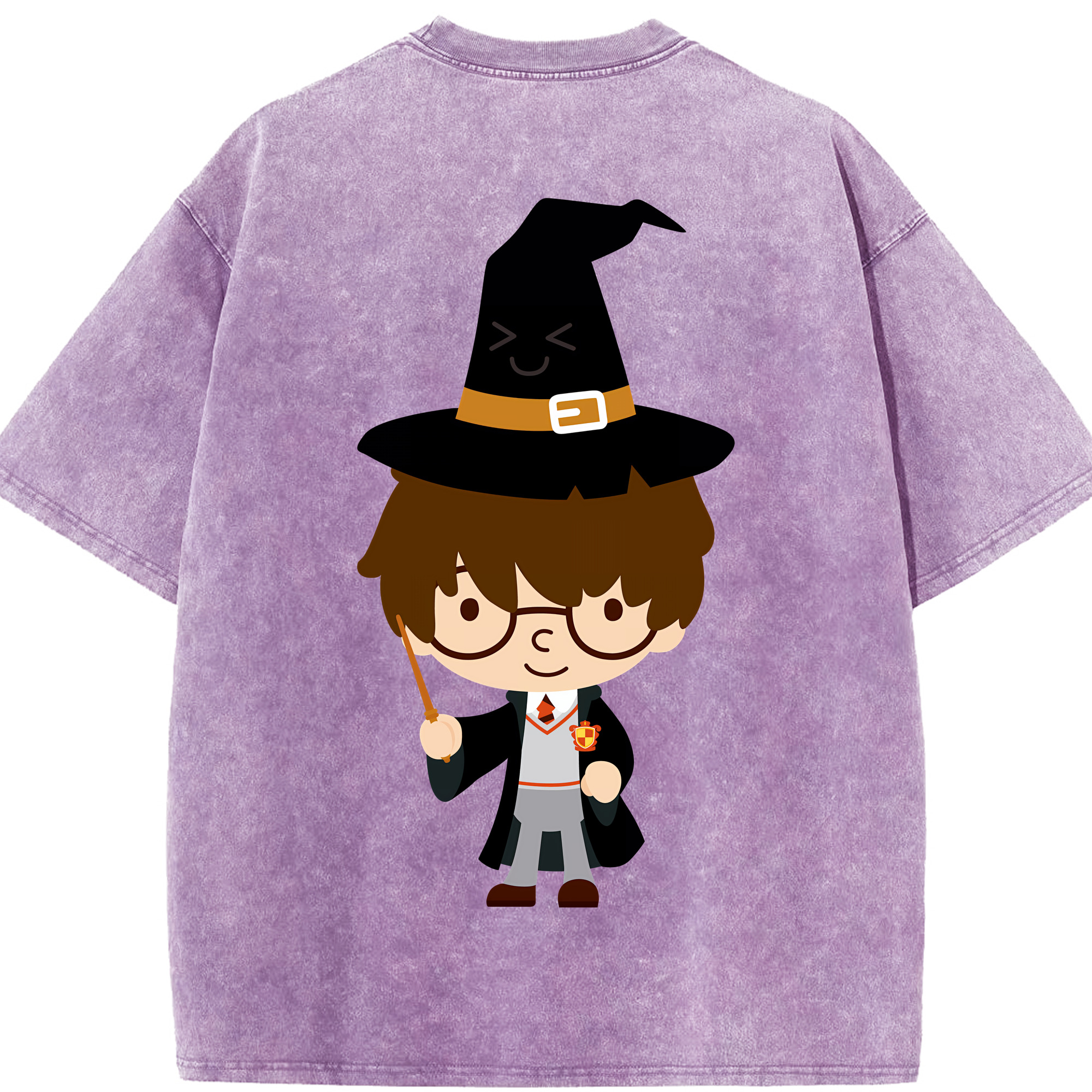 （画像用） Harry Potter ハリー・ポッターシリーズ 綿100% ヴィンテージ風 半袖Tシャツ（背面プリント）