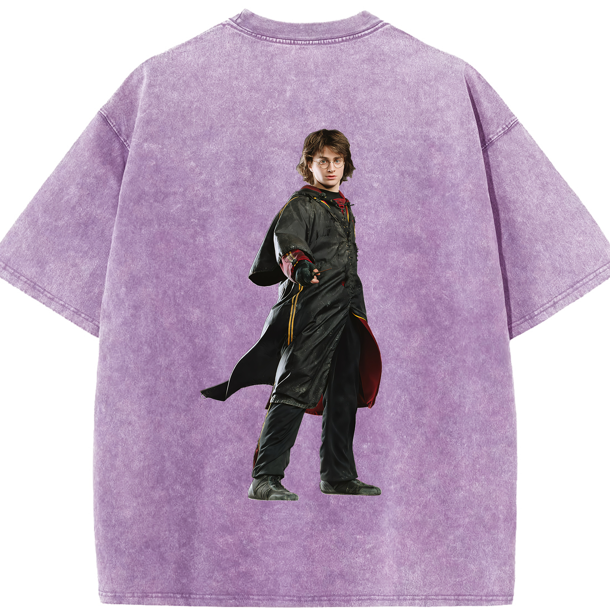 （画像用） Harry Potter ハリー・ポッターシリーズ 綿100% ヴィンテージ風 半袖Tシャツ（背面プリント）