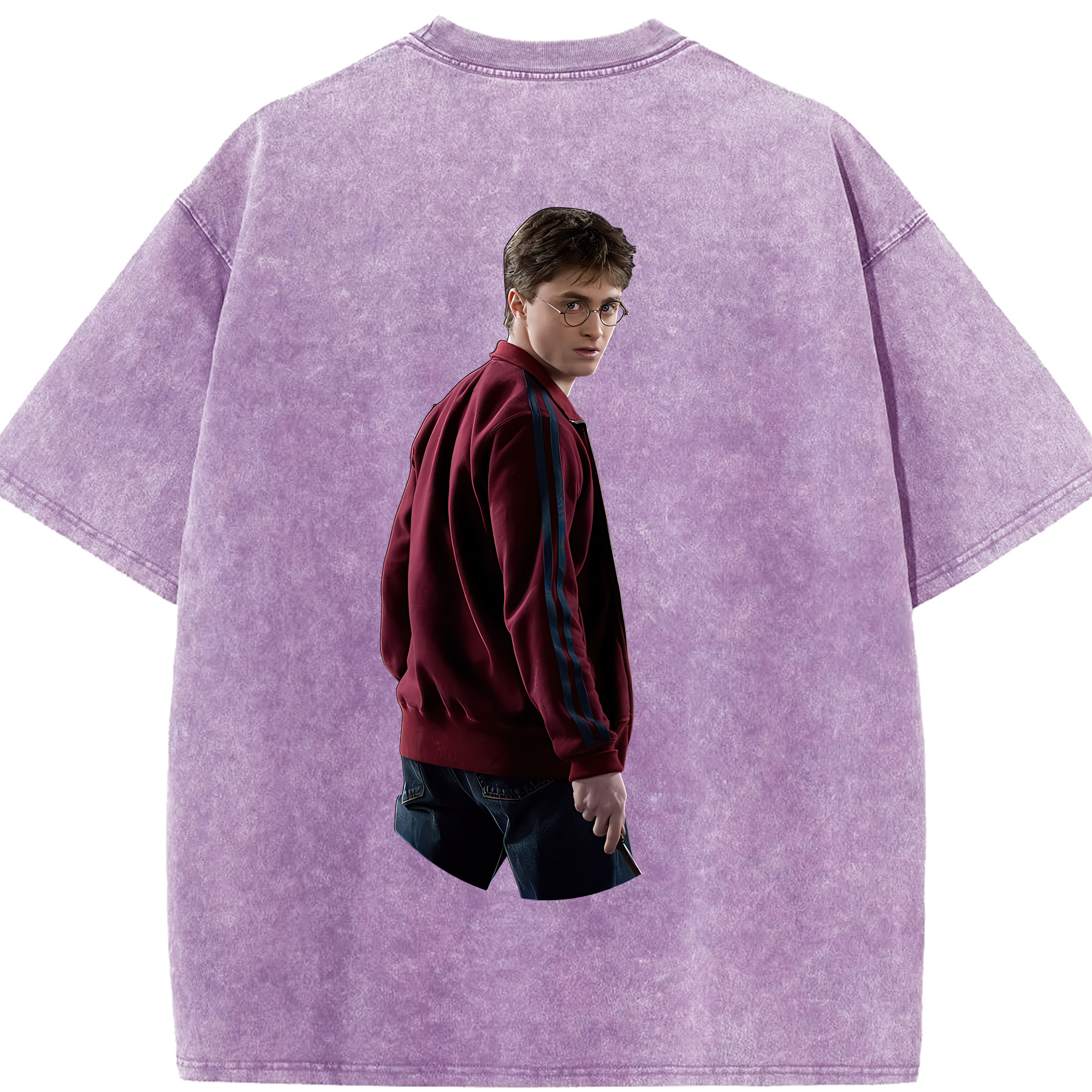 （画像用） Harry Potter ハリー・ポッターシリーズ 綿100% ヴィンテージ風 半袖Tシャツ（背面プリント）