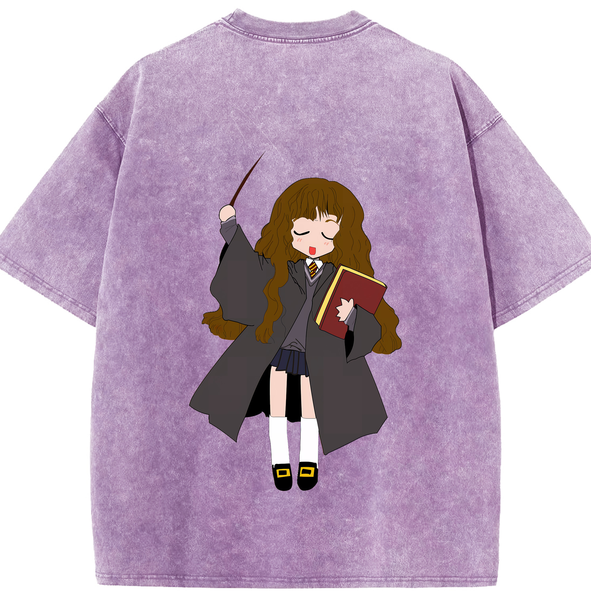 （画像用） Harry Potter ハリー・ポッターシリーズ 綿100% ヴィンテージ風 半袖Tシャツ（背面プリント）