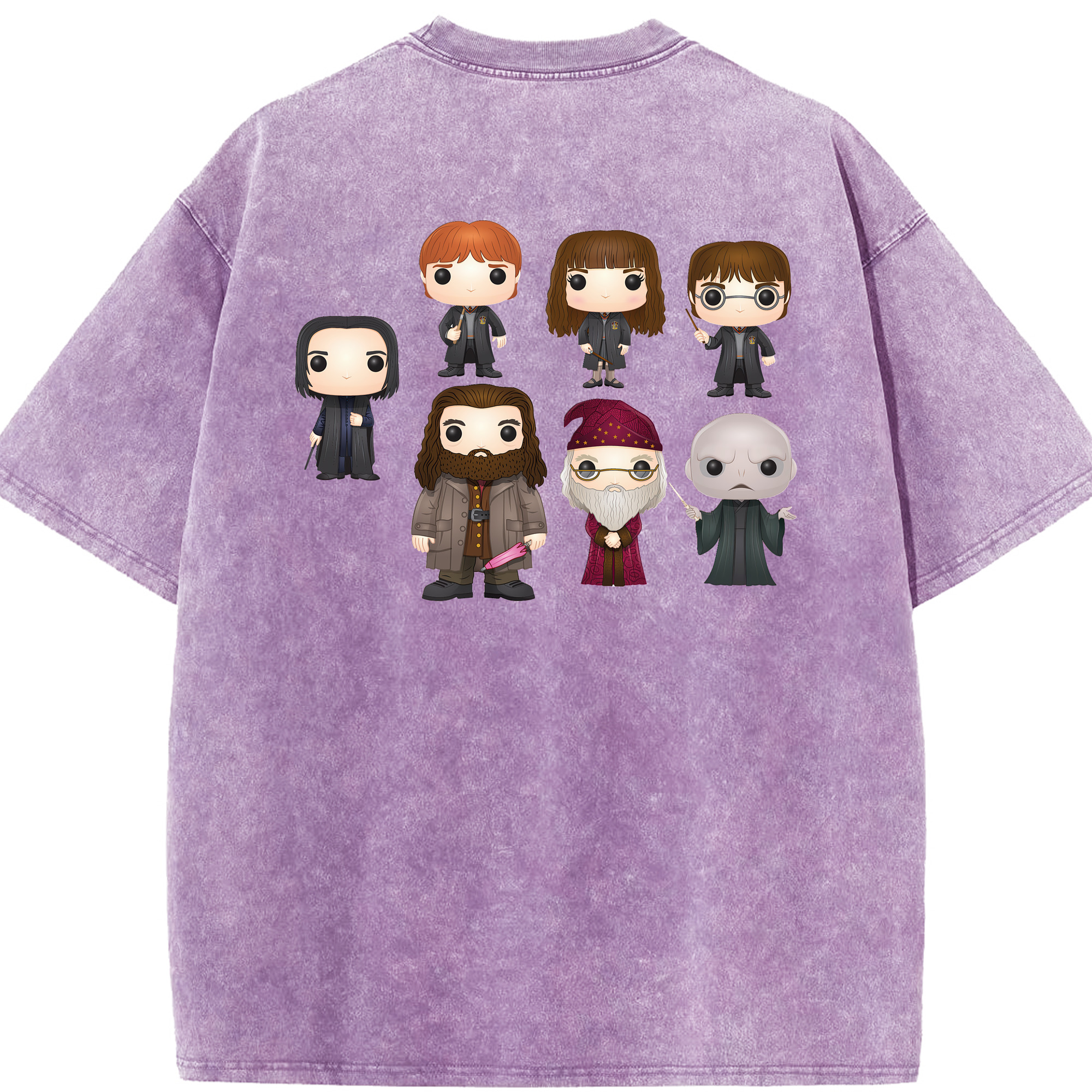 （画像用） Harry Potter ハリー・ポッターシリーズ 綿100% ヴィンテージ風 半袖Tシャツ（背面プリント）