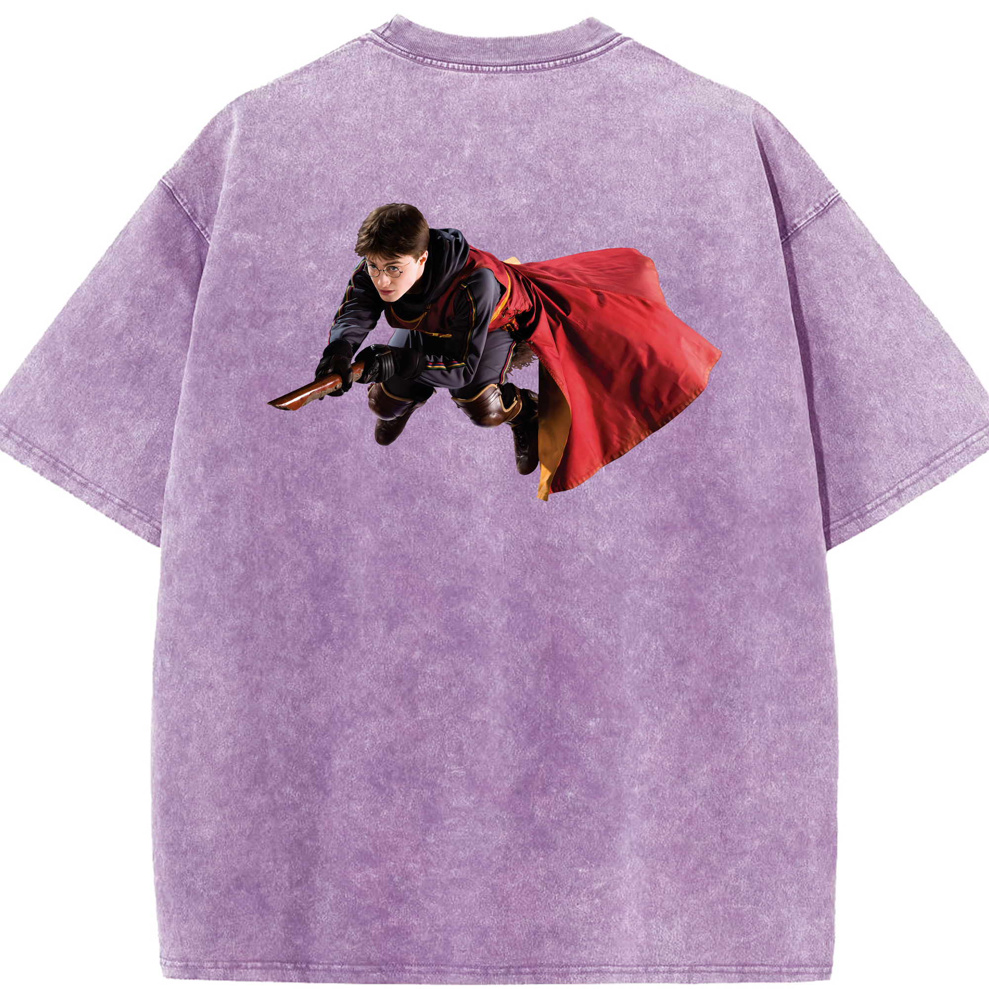 （画像用） Harry Potter ハリー・ポッターシリーズ 綿100% ヴィンテージ風 半袖Tシャツ（背面プリント）