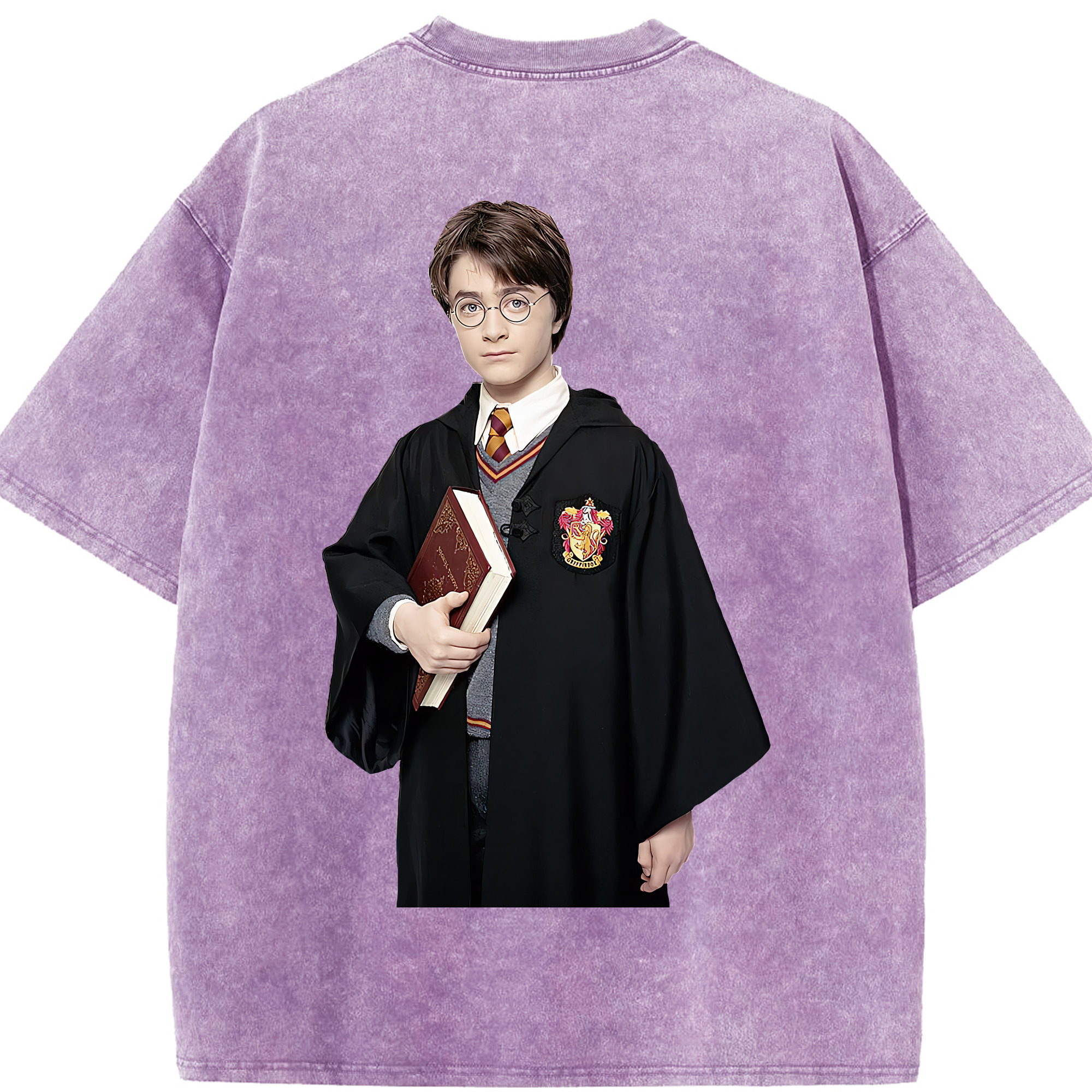 （画像用） Harry Potter ハリー・ポッターシリーズ 綿100% ヴィンテージ風 半袖Tシャツ（背面プリント）