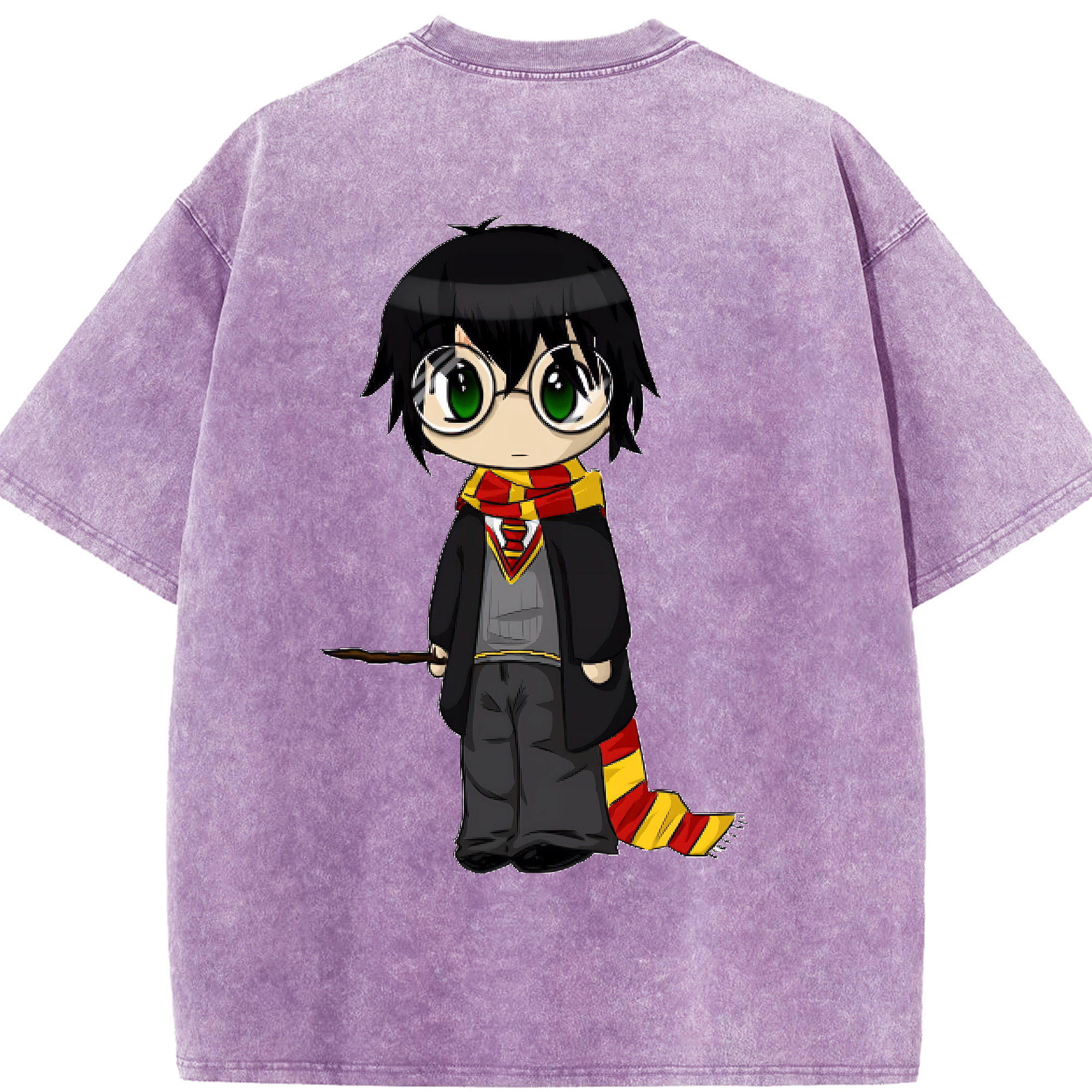 （画像用） Harry Potter ハリー・ポッターシリーズ 綿100% ヴィンテージ風 半袖Tシャツ（背面プリント）